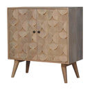 Hourglass Carved Cabinet - Marble