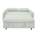Pull-Out 2 Seat Modern Sleeper Sofa With 2 Throw Pillows And USB Ports