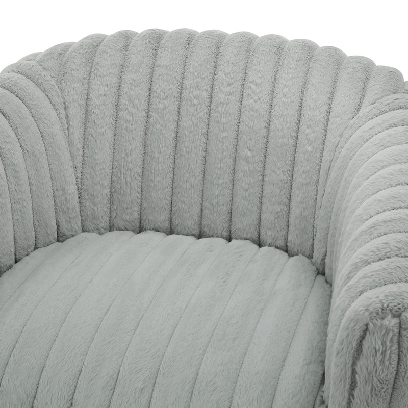 Alexa Barrel Swivel Chair - Grey