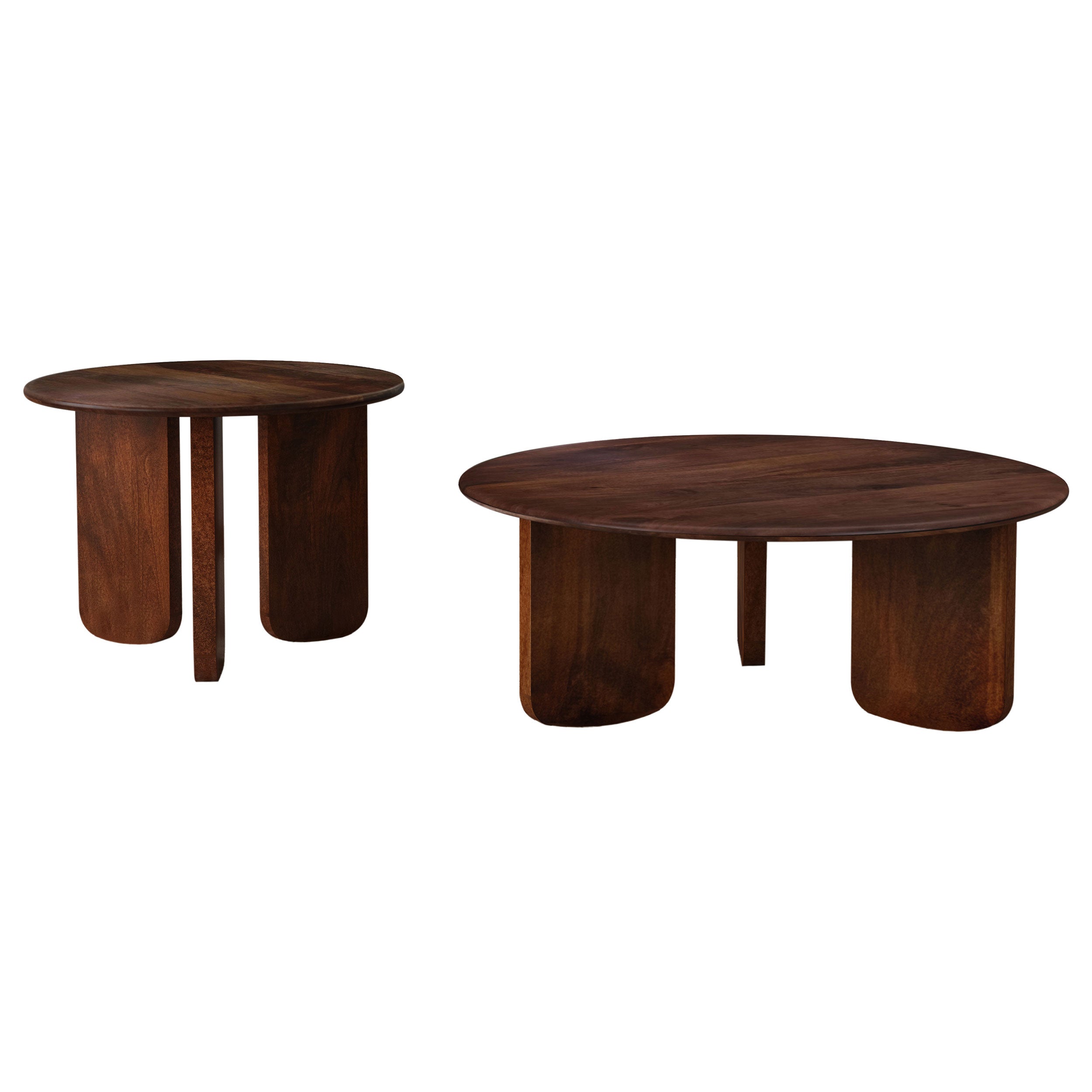 Dale 2-piece Solid Wood Coffee and End Table Set Brown — view 2