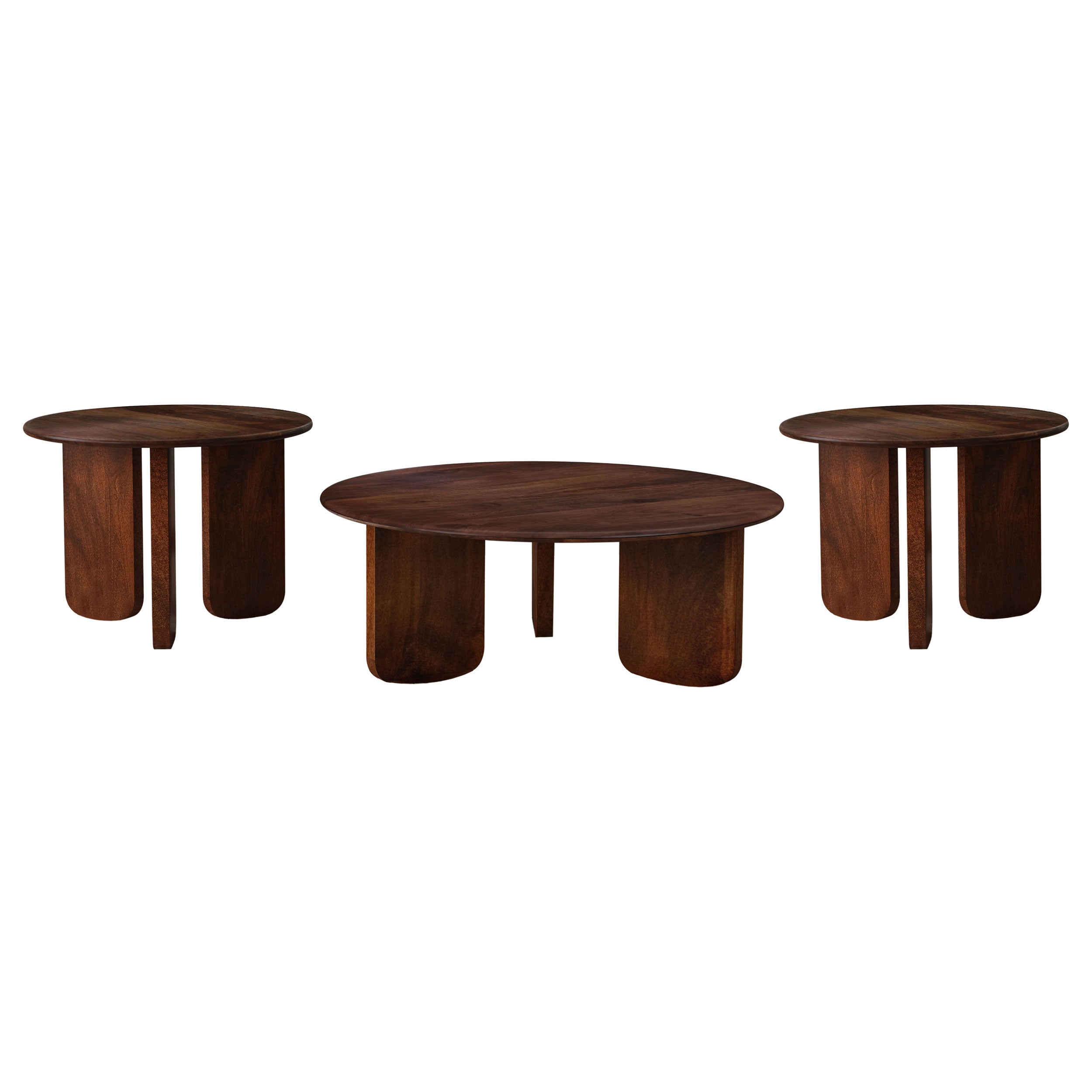 Dale 3-piece Solid Wood Coffee and End Table Set Brown — view 2