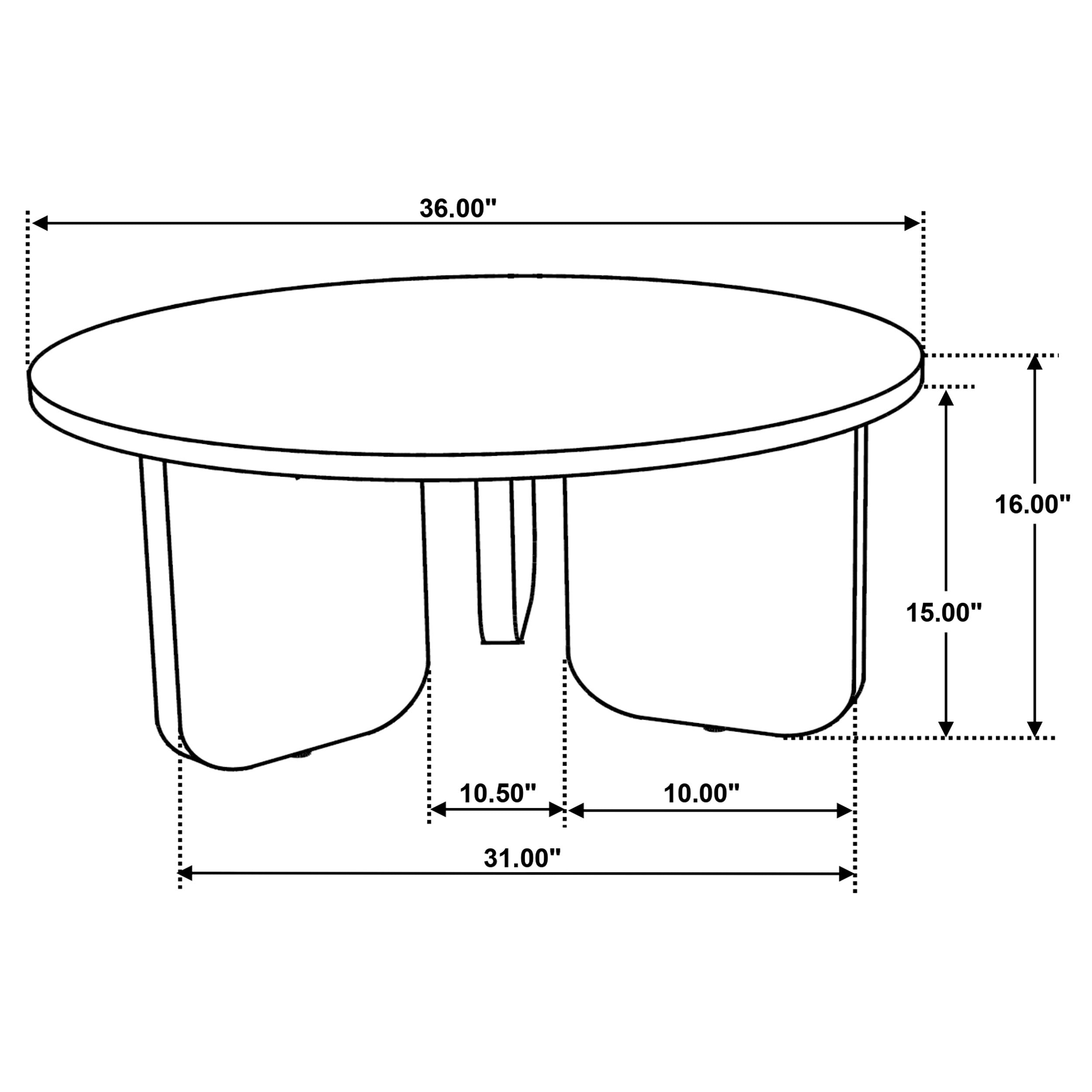 Dale Round Solid Mango Wood Coffee Table Brown — view 5