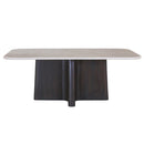 Jacory - Dining Table With Bottocino Marble Top - Espresso