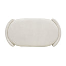 Fuji - Oval Storage Bench, Upholstered - Ivory White