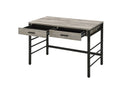 Disho - Writing Desk With USB - Light Weathered Oak & Black