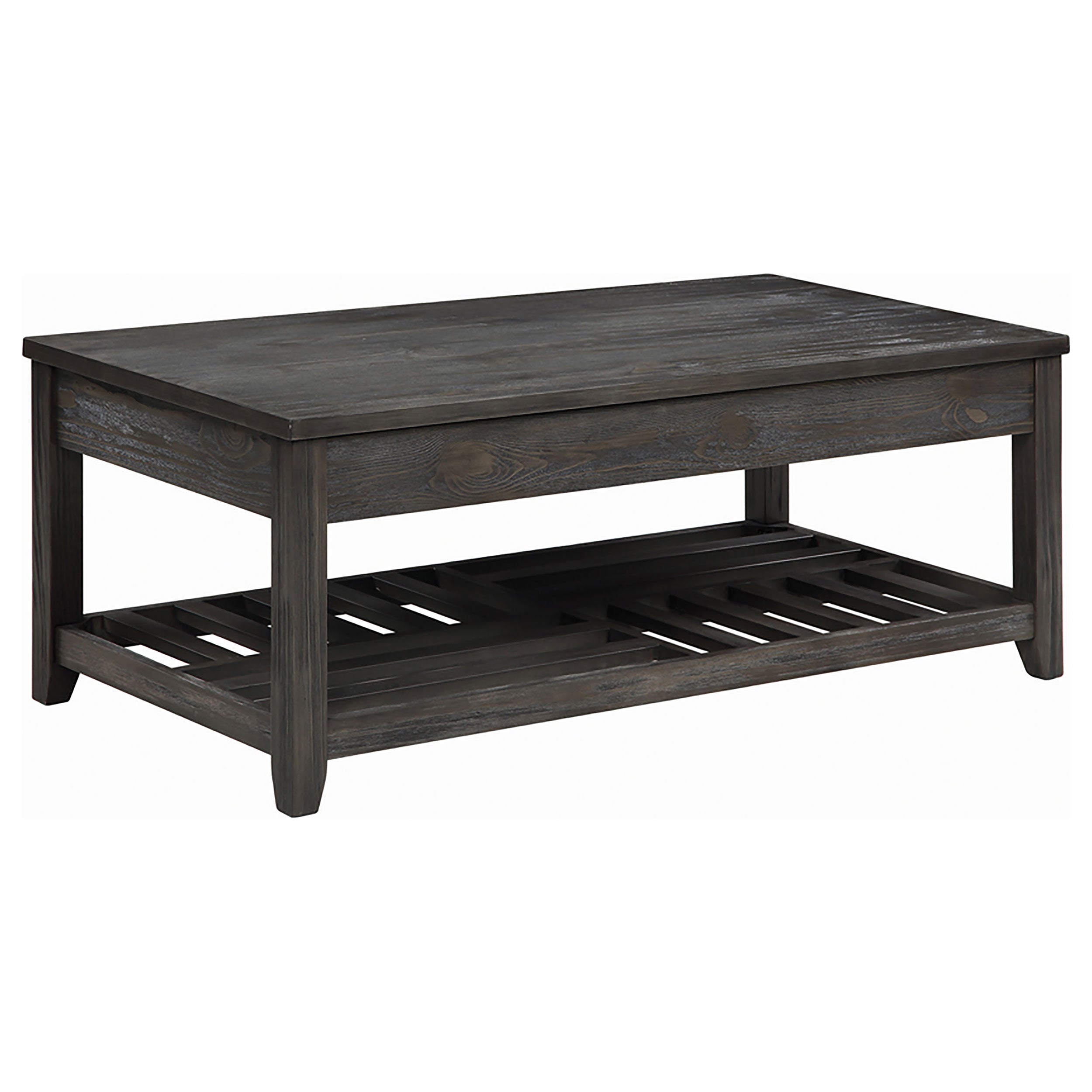 Cliffview Rectangular Wood Lift Top Coffee Table Grey — view 1