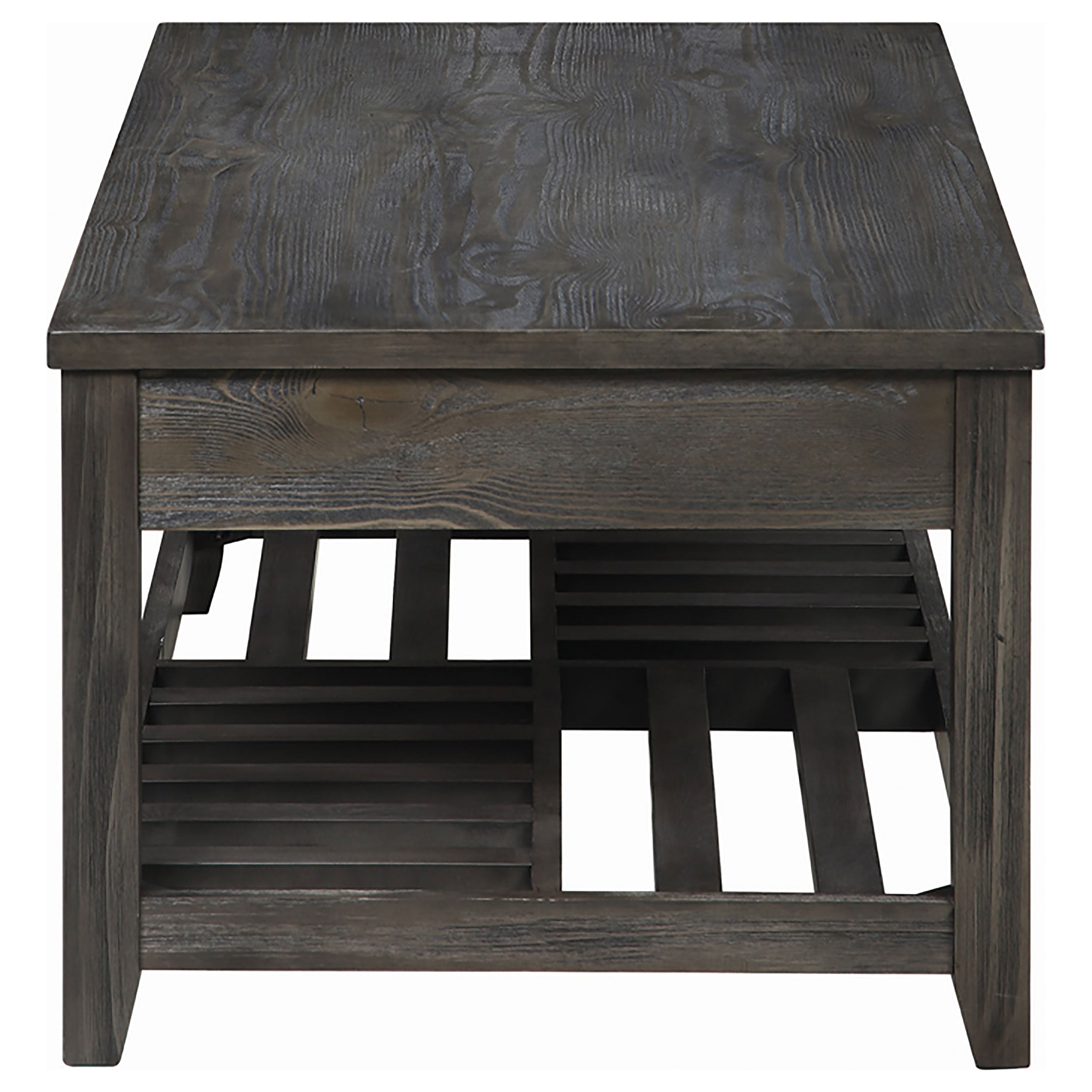 Cliffview Rectangular Wood Lift Top Coffee Table Grey — view 5