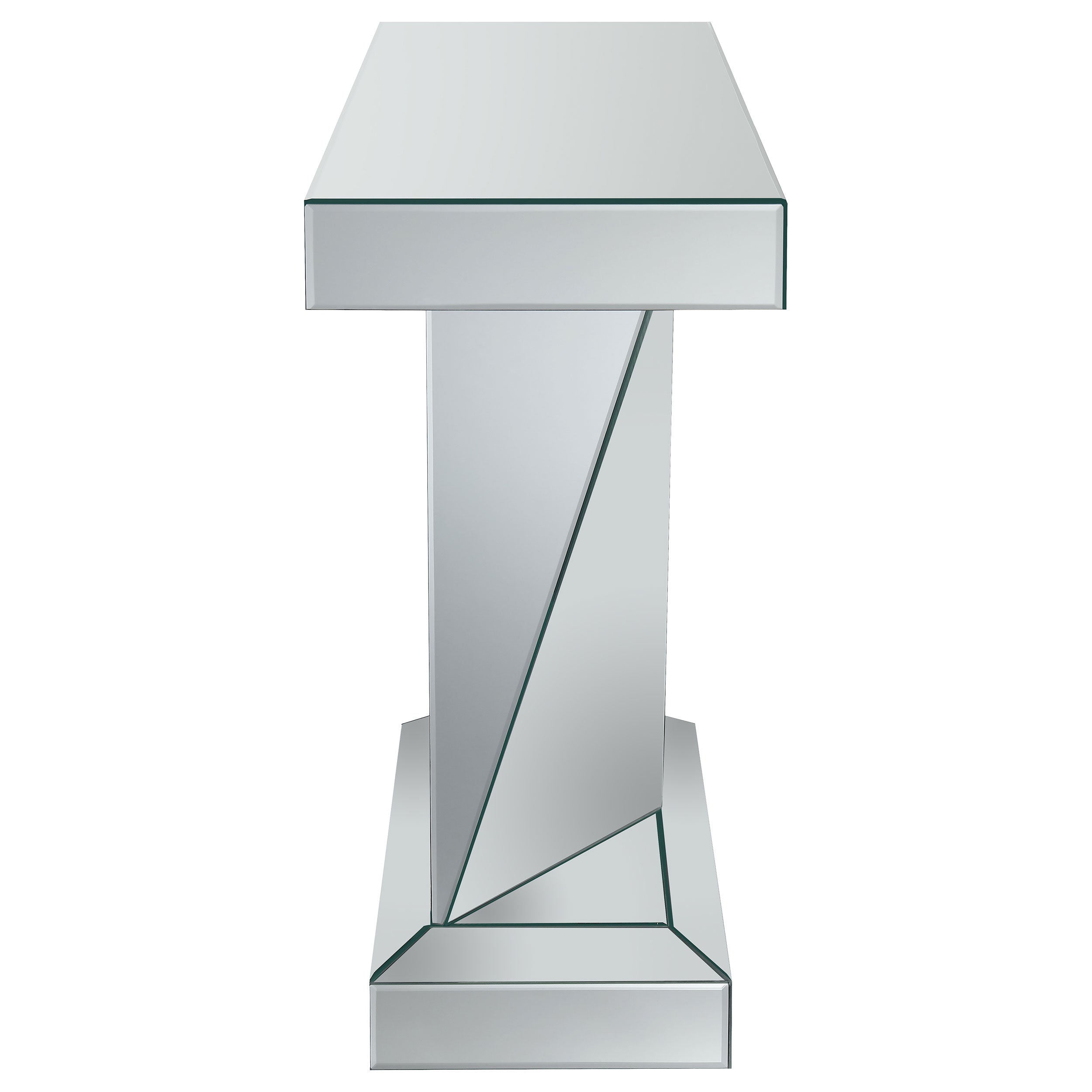 Amore Mirrored Acrylic Entryway Sofa Console Table Silver — view 8