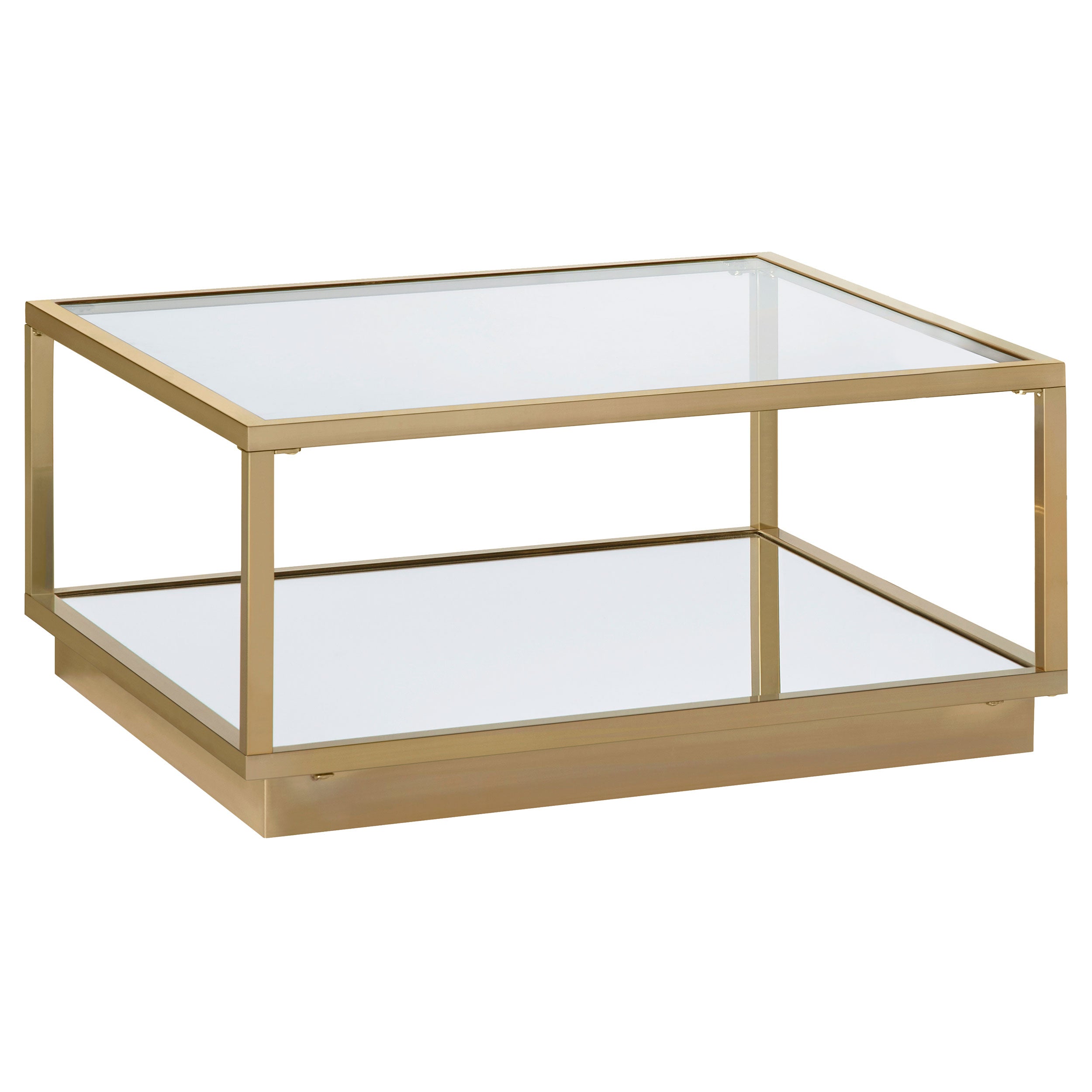 Renee 2-piece Square Coffee Table Set Rose Brass — view 3
