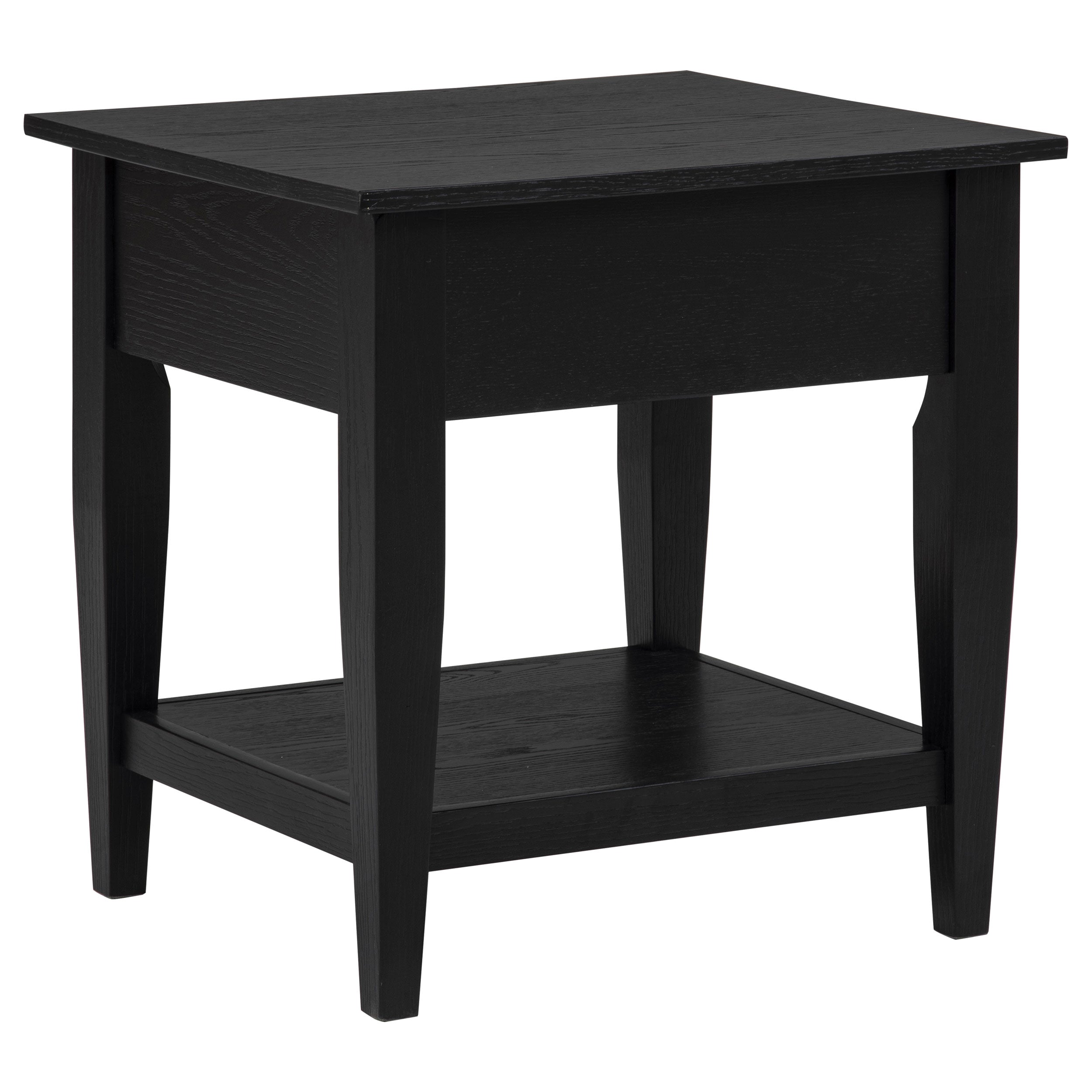 Lindenton 1-drawer Wood Occasional Side End Table Black — view 8