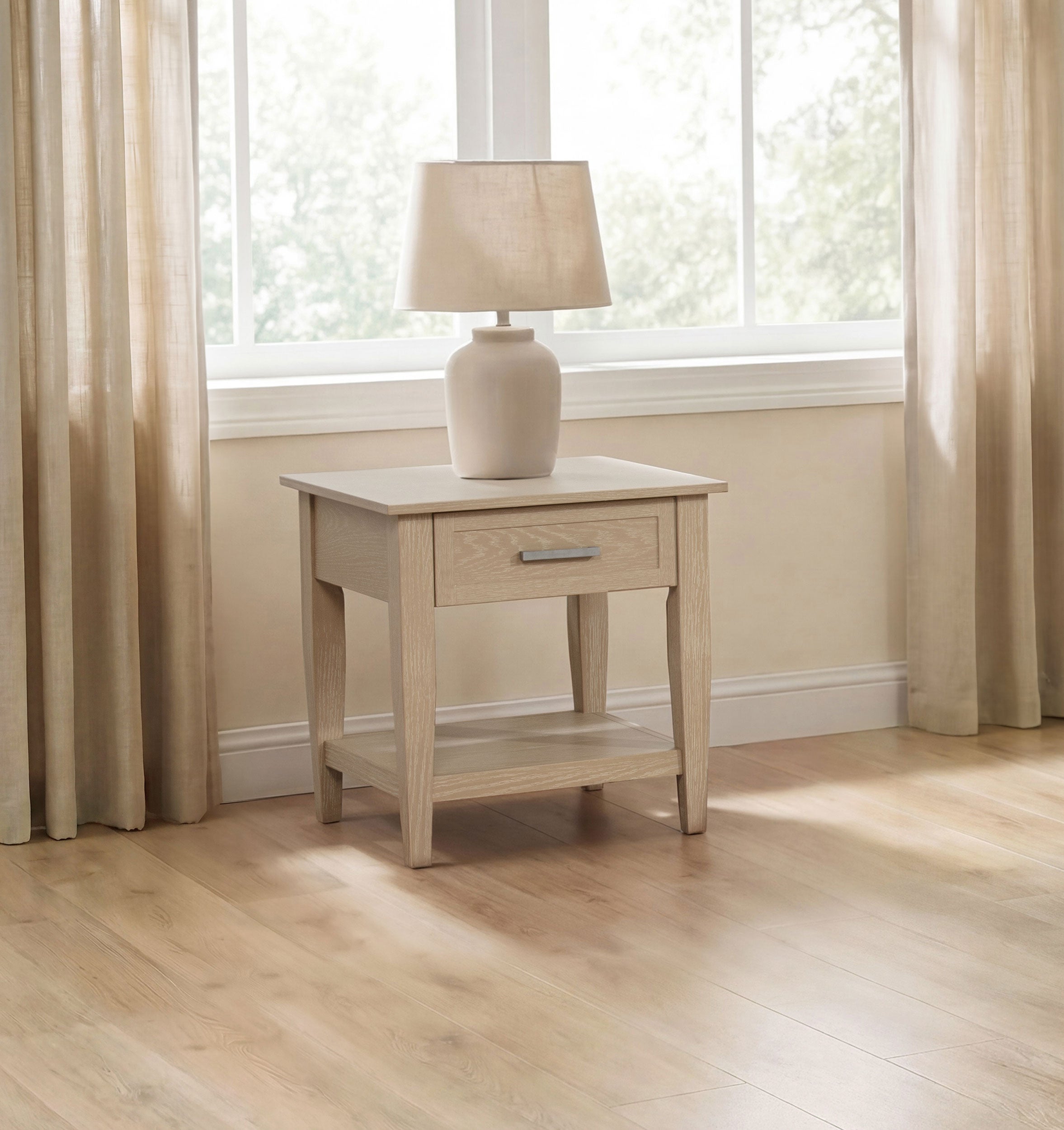 Lindenton 1-drawer Wood Occasional Side End Table Blonde — view 2