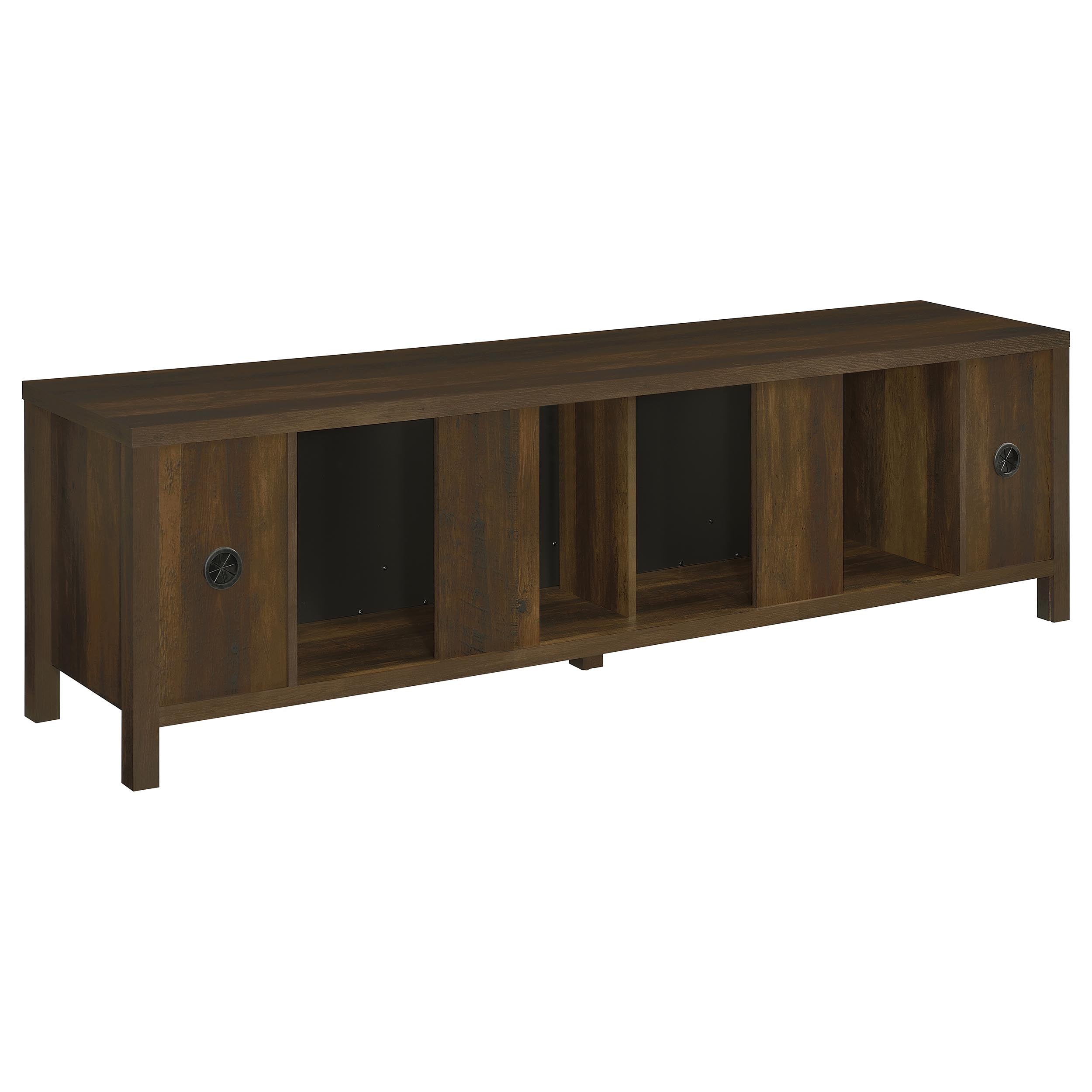 Carey 79-inch TV Stand Fireplace Media Console Dark Pine — view 7