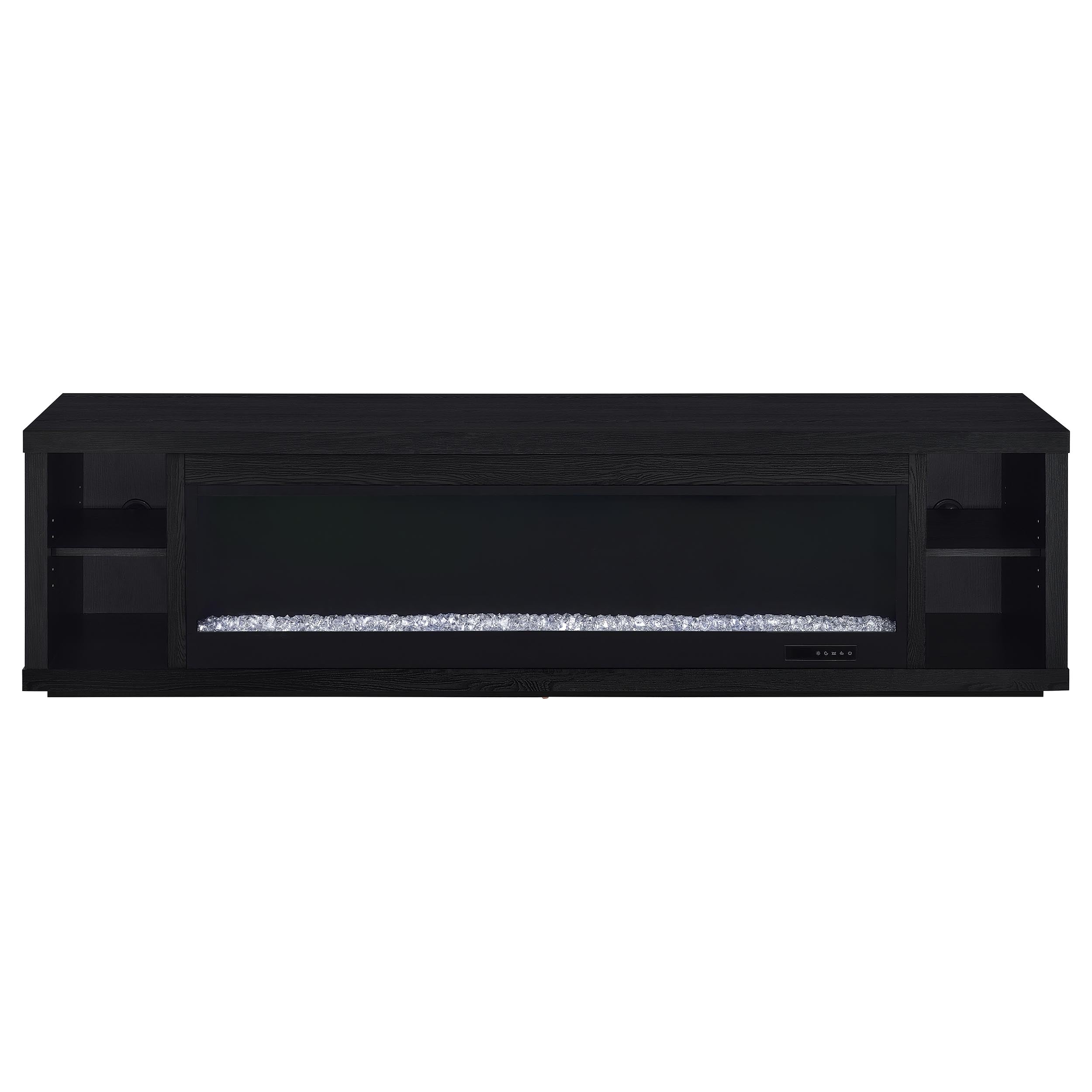 Deiter 79-inch TV Stand Fireplace Media Console Black — view 3