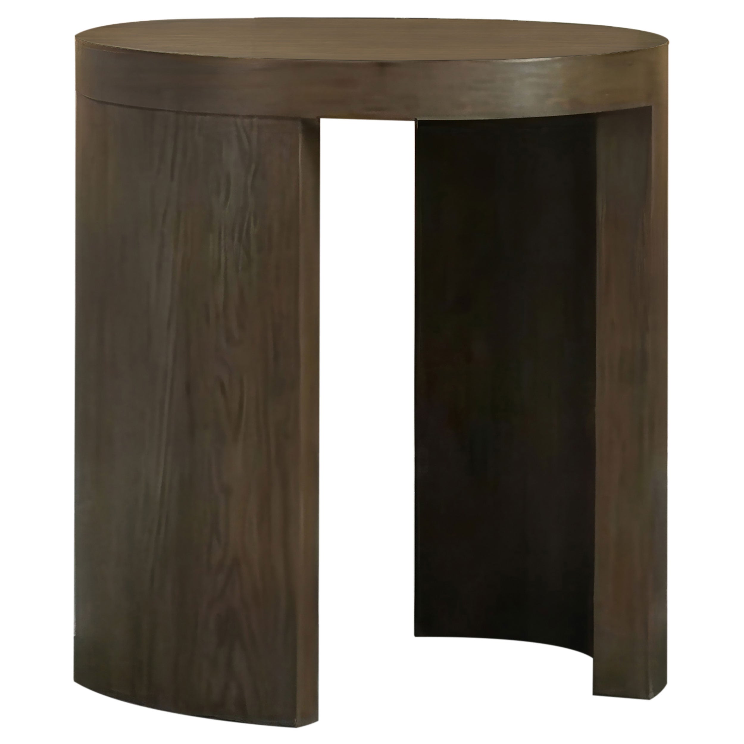 Sweeney 24-inch Round Wood Occasional Side End Table Dark Walnut — view 1
