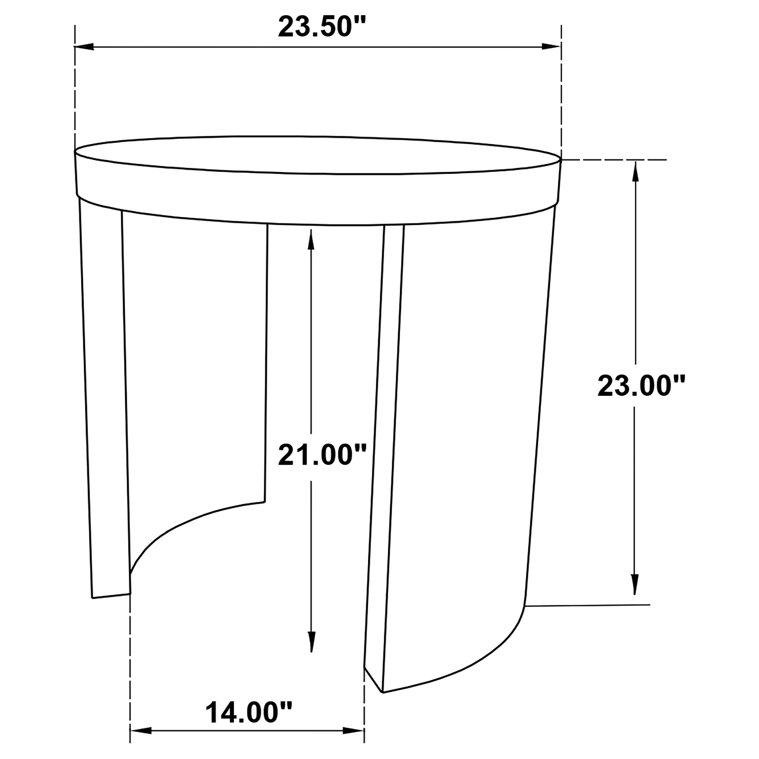 Sweeney 24-inch Round Wood Occasional Side End Table Dark Walnut — view 6