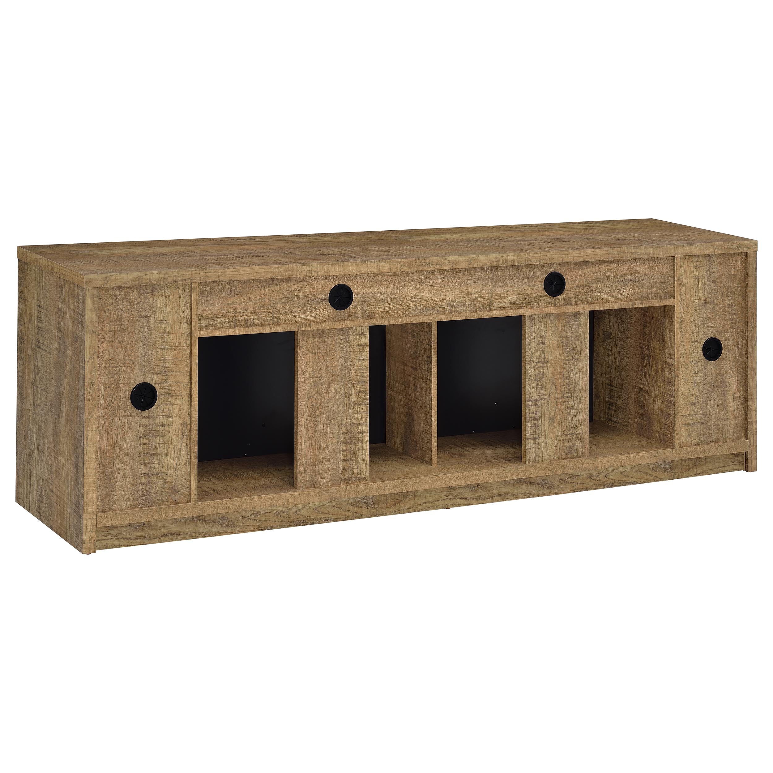 Eddy 79-inch 2-door TV Stand Fireplace Media Console Mango — view 7