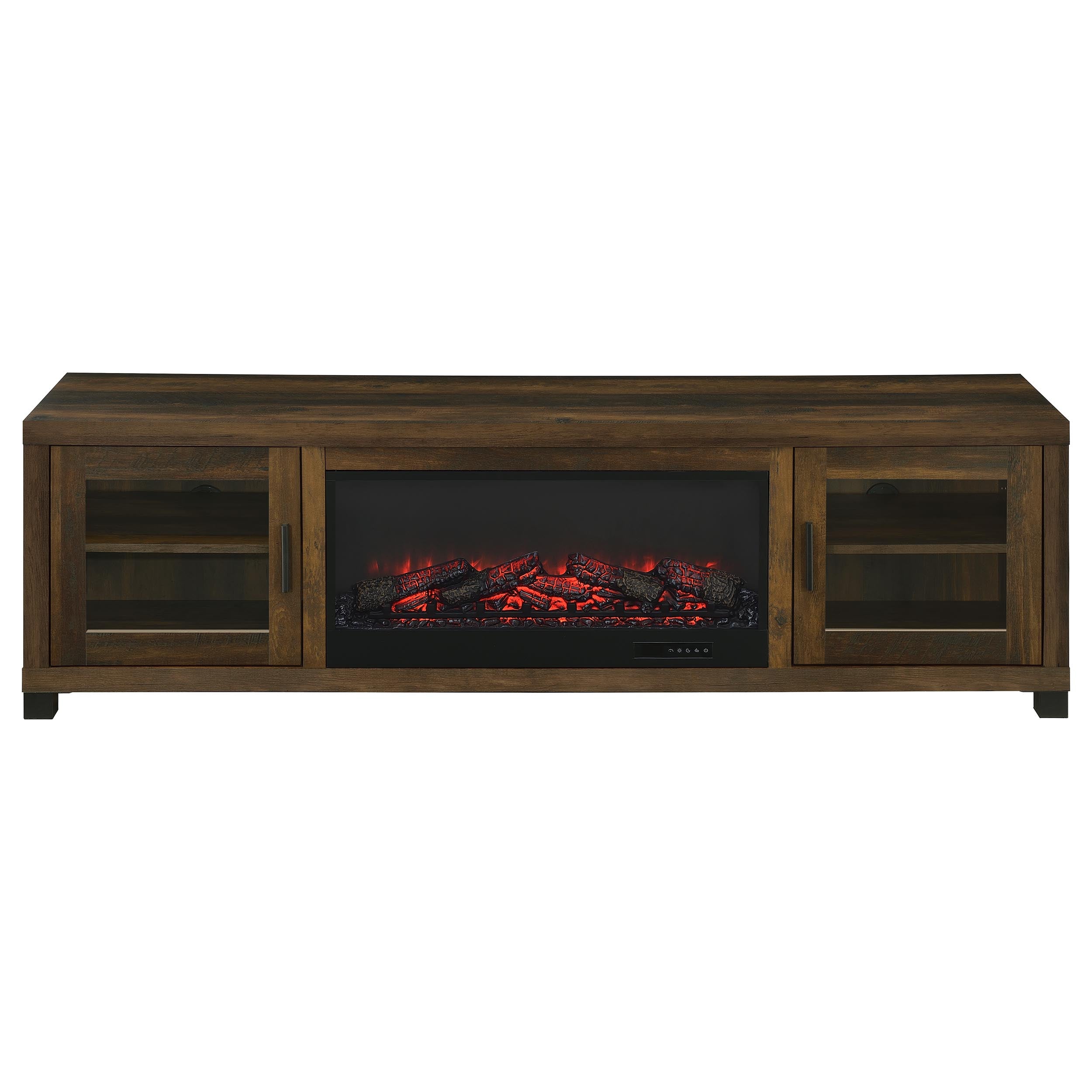 Havering 71-inch TV Stand Fireplace Media Console Dark Pine — view 5