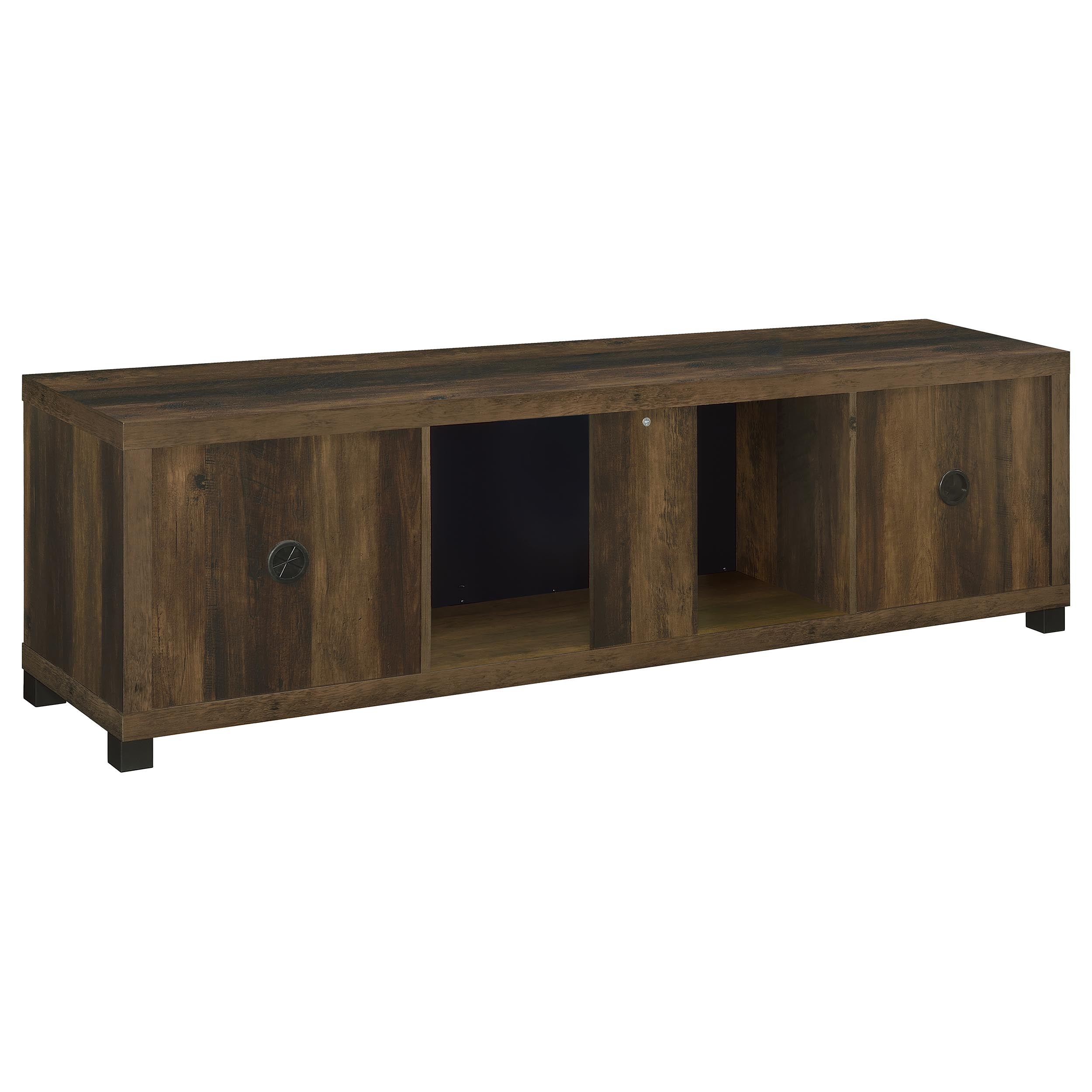 Havering 71-inch TV Stand Fireplace Media Console Dark Pine — view 7