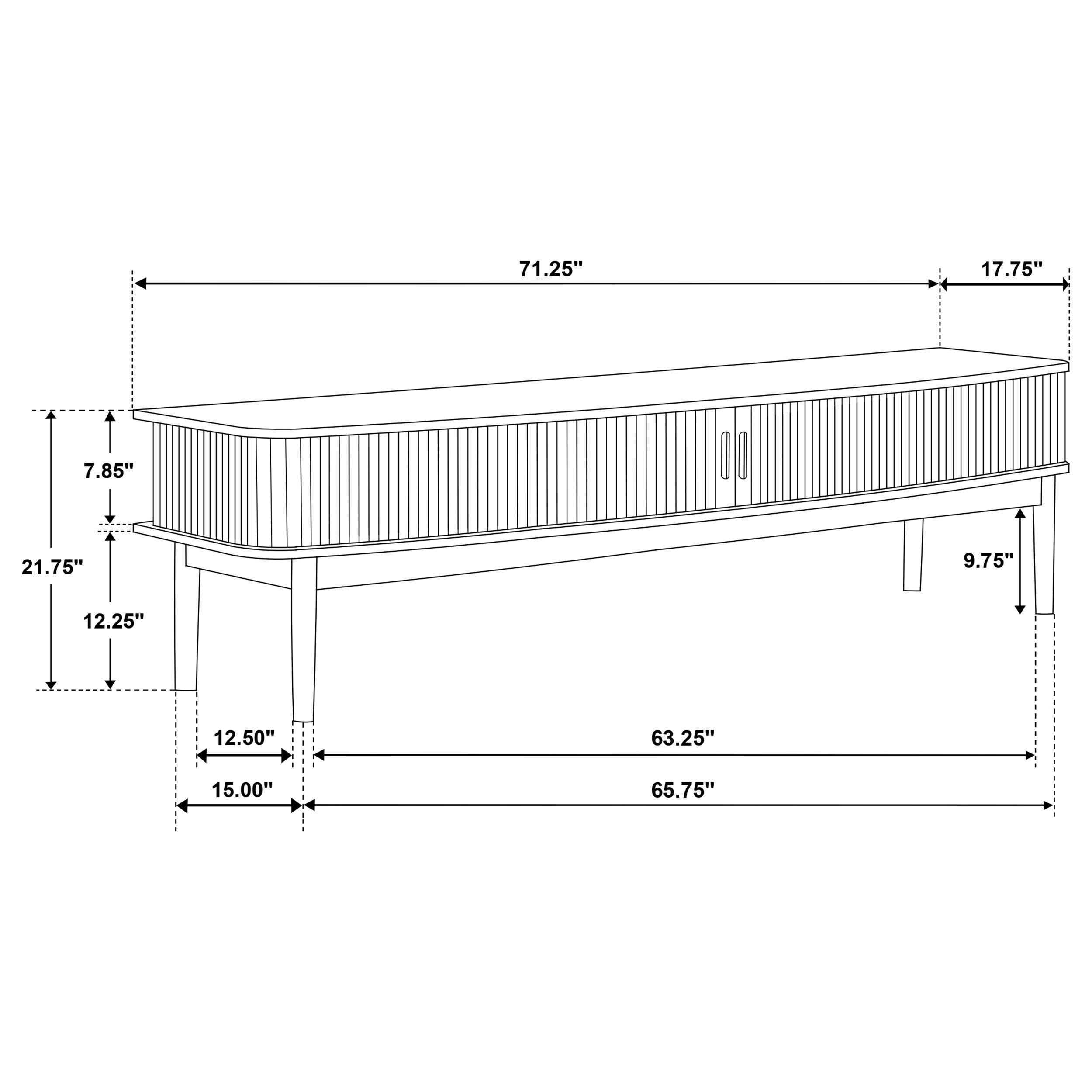 Croyden 71-inch TV Stand Media Console Weathered Natural — view 14