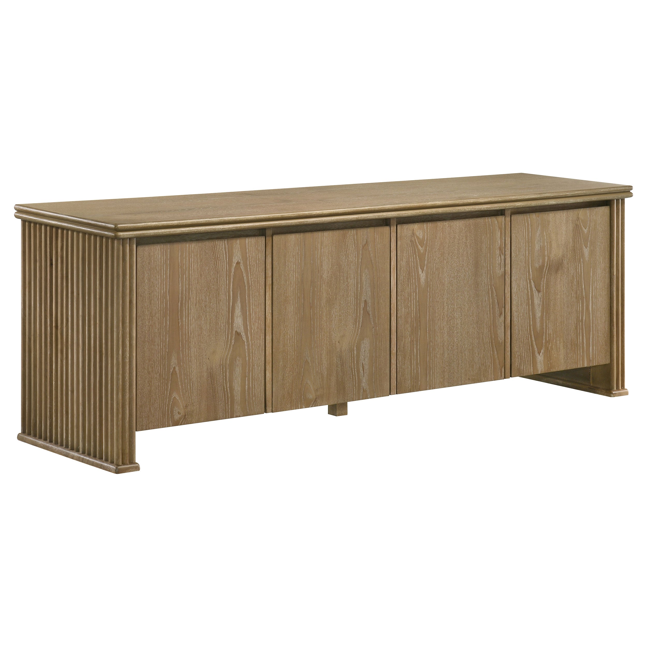 Adina 70-inch TV Stand Media Console Distressed Light Brown — view 1