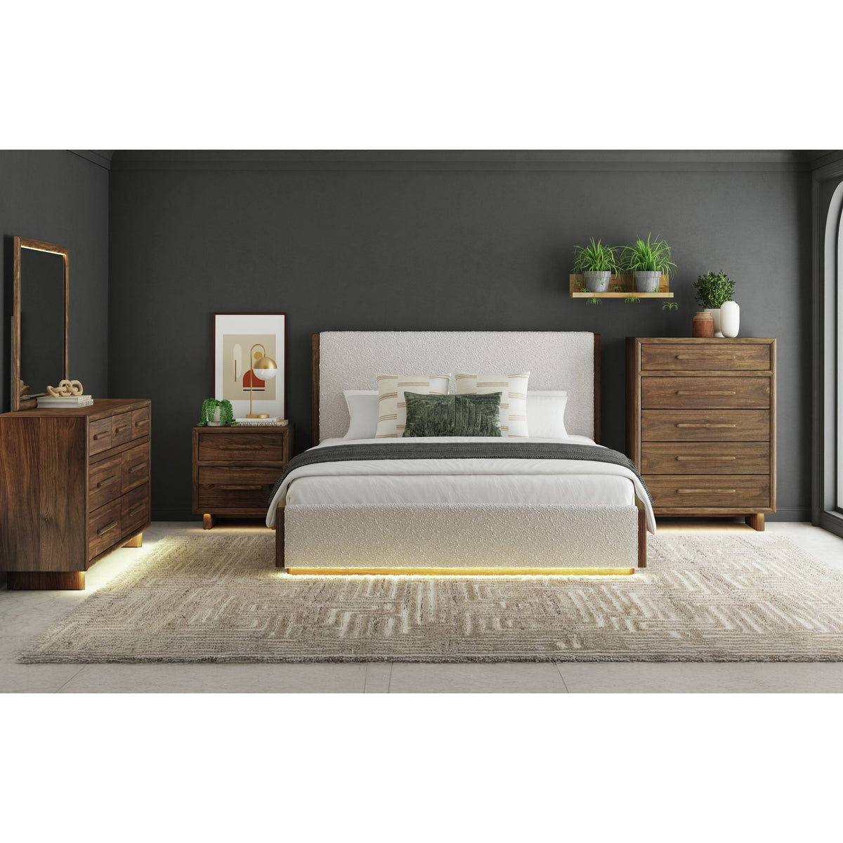 Brisbane Dresser With LED in Dark Brown by Elements International, view 8