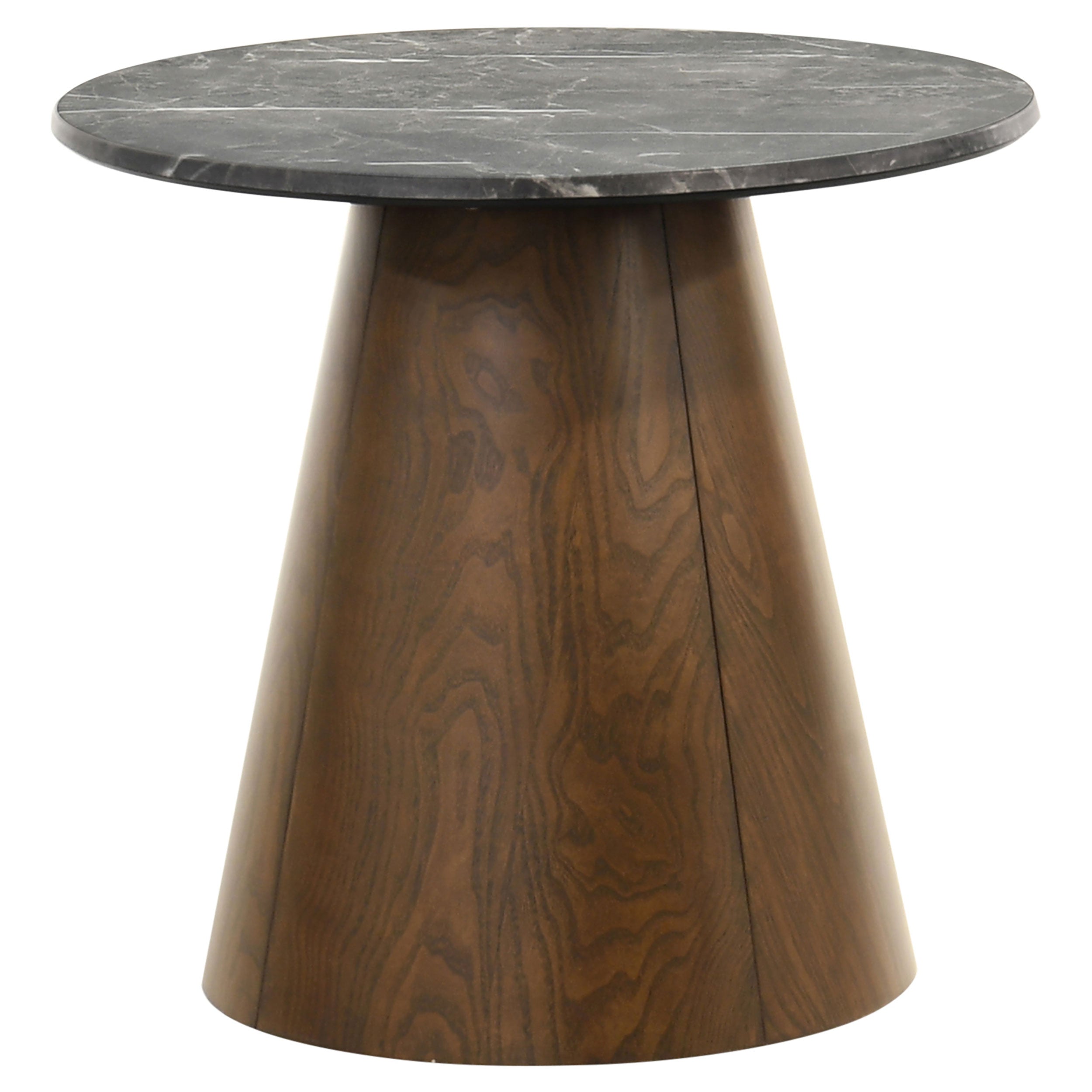 Franklin 2-piece Round Pedestal Coffee Table Set Grey and Dark Brown — view 3