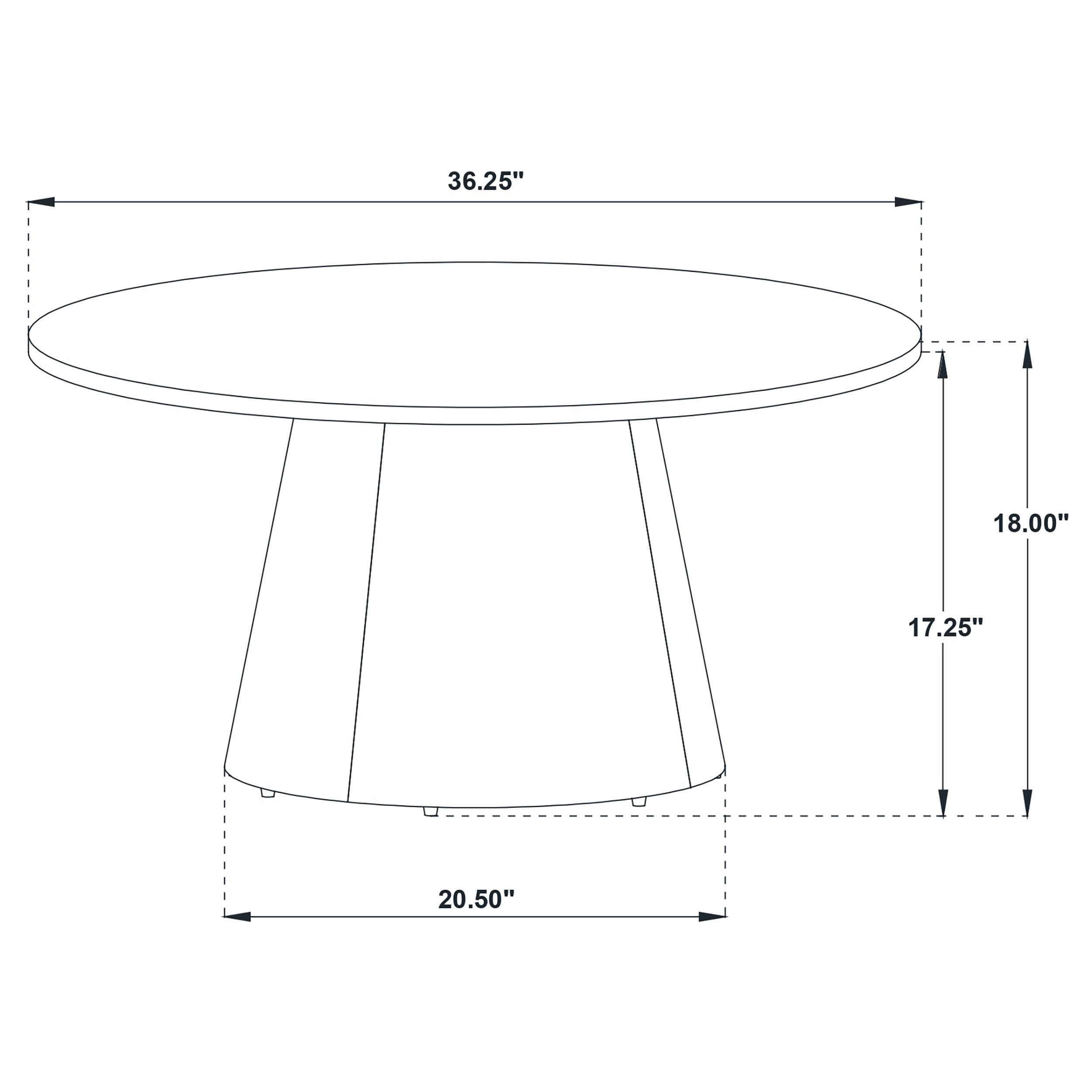 Franklin 3-piece Round Pedestal Coffee Table Set Grey and Dark Brown — view 11