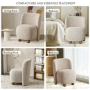 Modern Low Back Accent Upholstered Armless Living Room Chairs, Round Feet