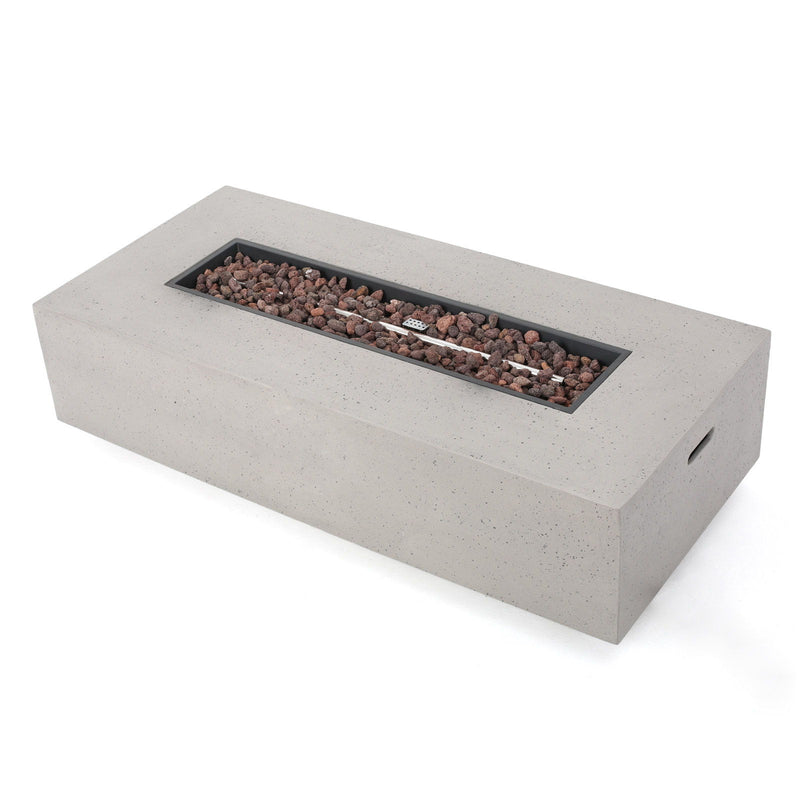 Modern Rectangle Fire Table 50,000 Btu