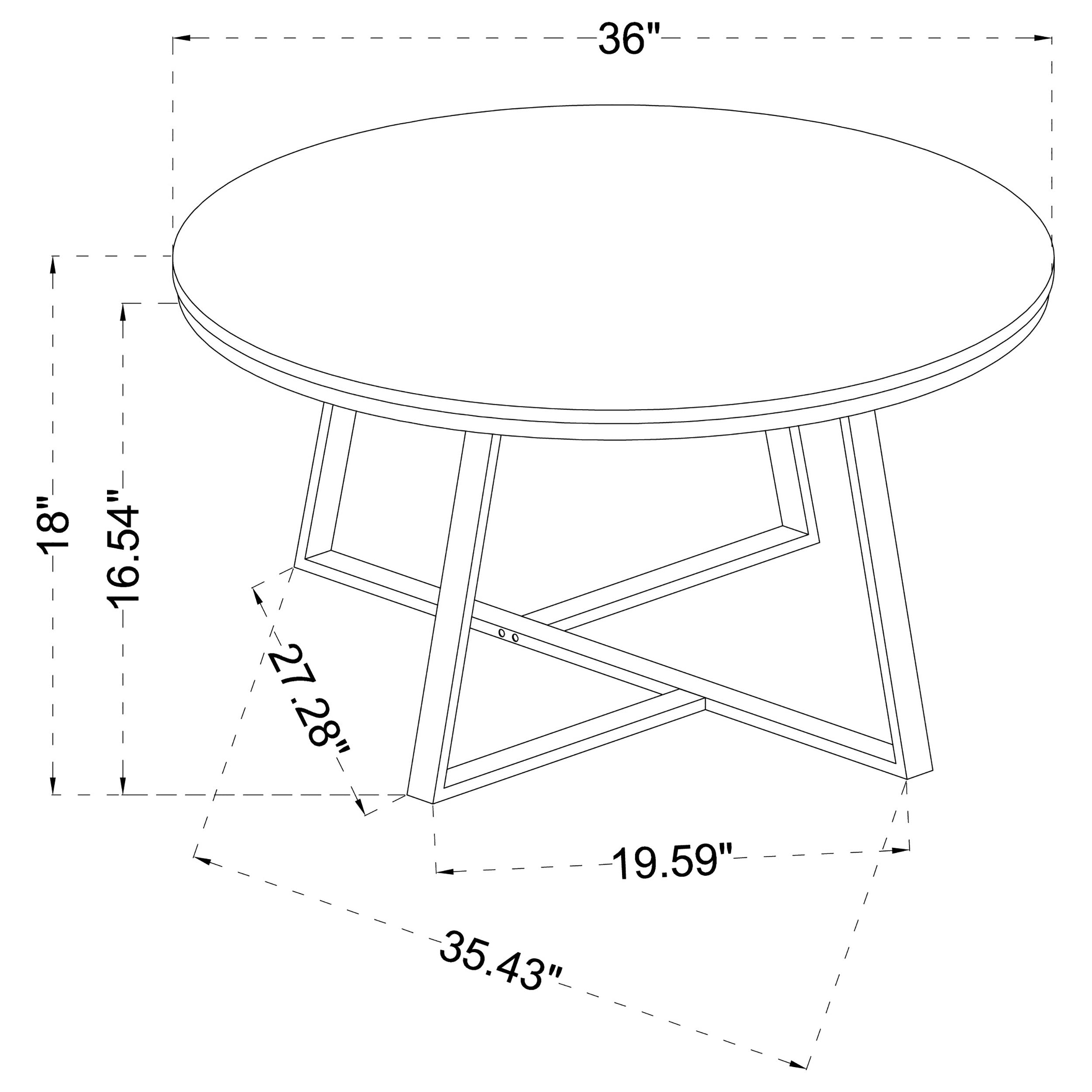 Hugo Round Faux Marble Coffee Table White and Matte Black — view 3