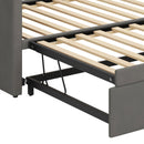 Daybed With Extended Pop Up Trundle, Upholstered Sofa Bed Daybed