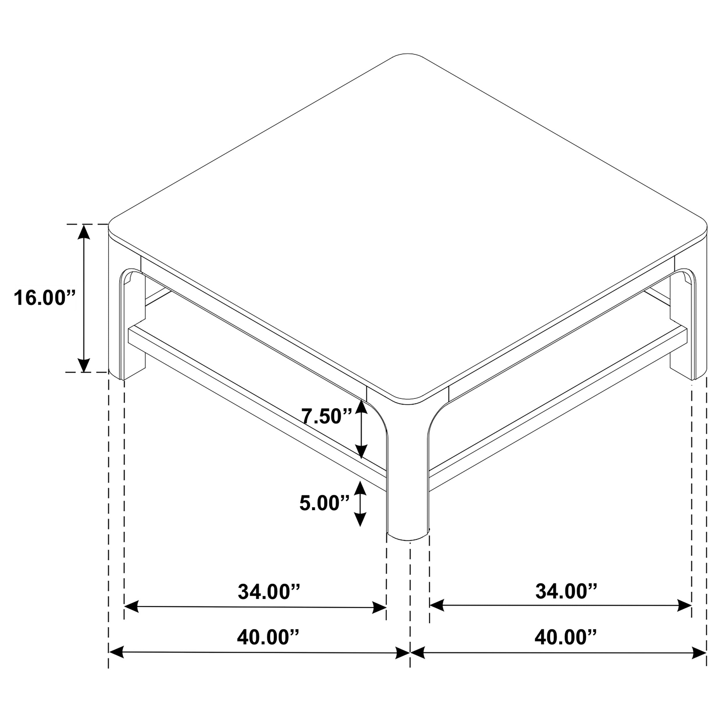 Solano 2-piece Square Coffee Table Set Weathered Mango — view 11