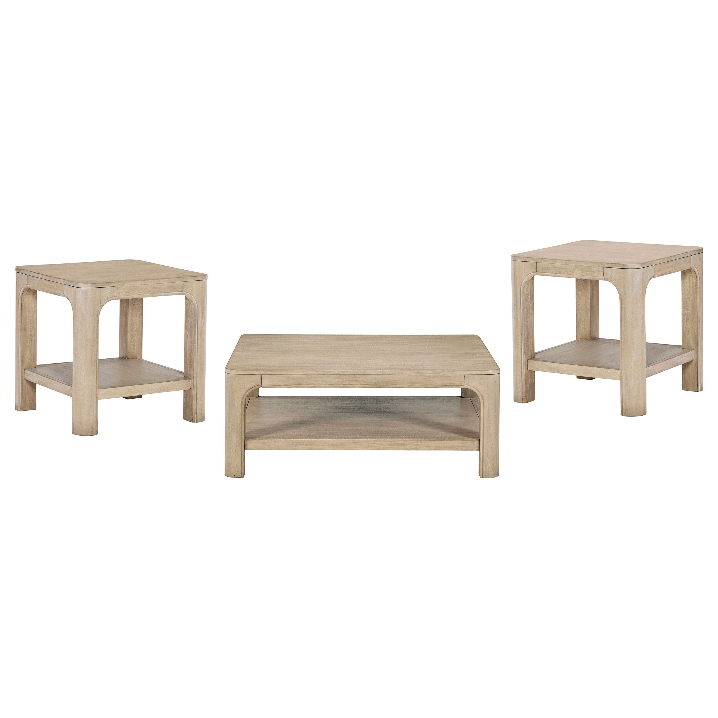 Solano 3-piece Square Coffee Table Set Weathered Mango — view 2