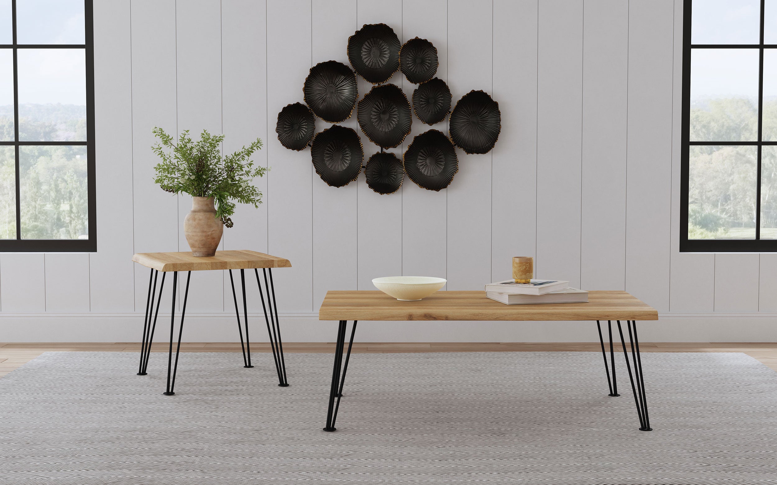 Zander Square Wood Top Coffee Table Natural Brown — view 9