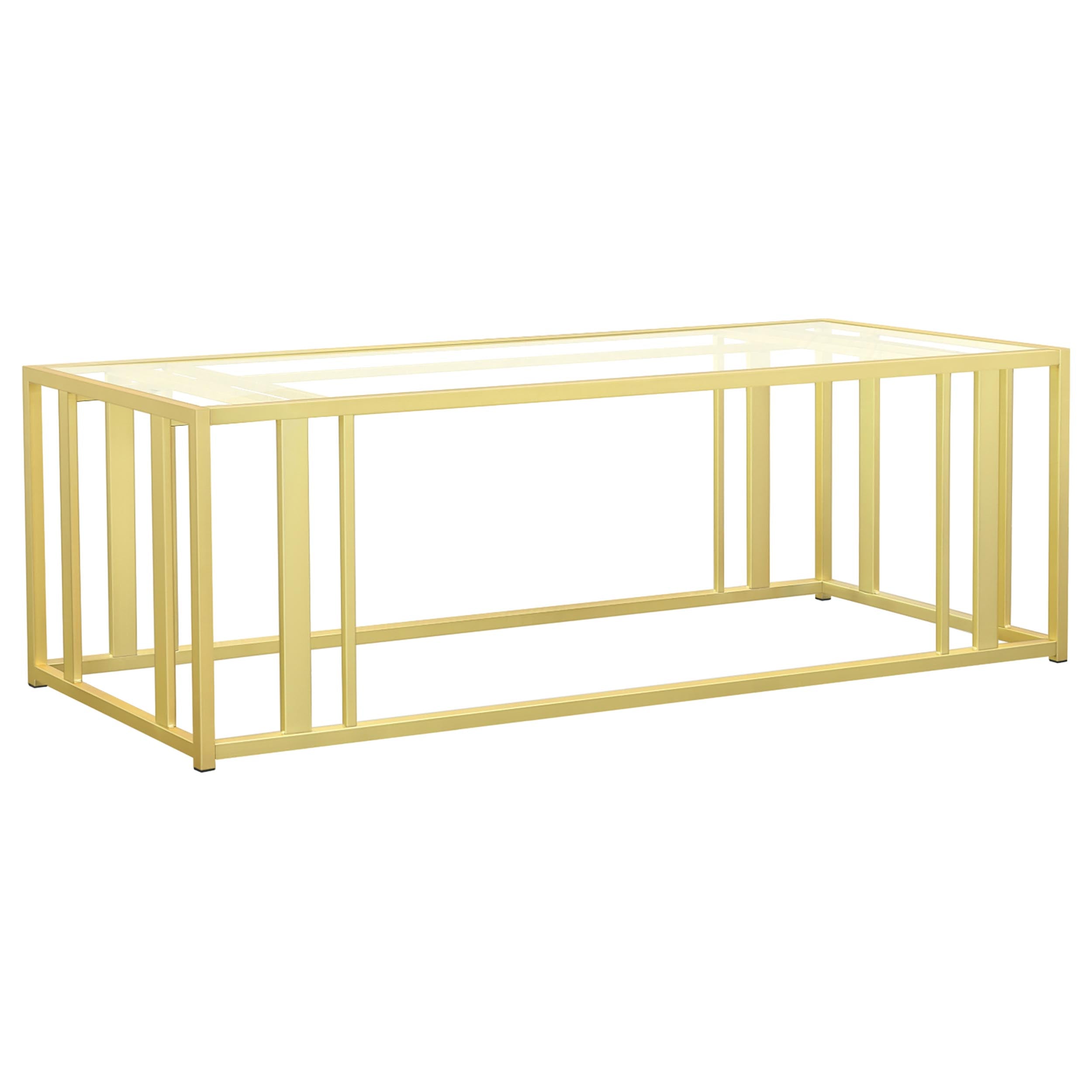 Adri 2-piece Coffee and End Table Set Matte Brass — view 6