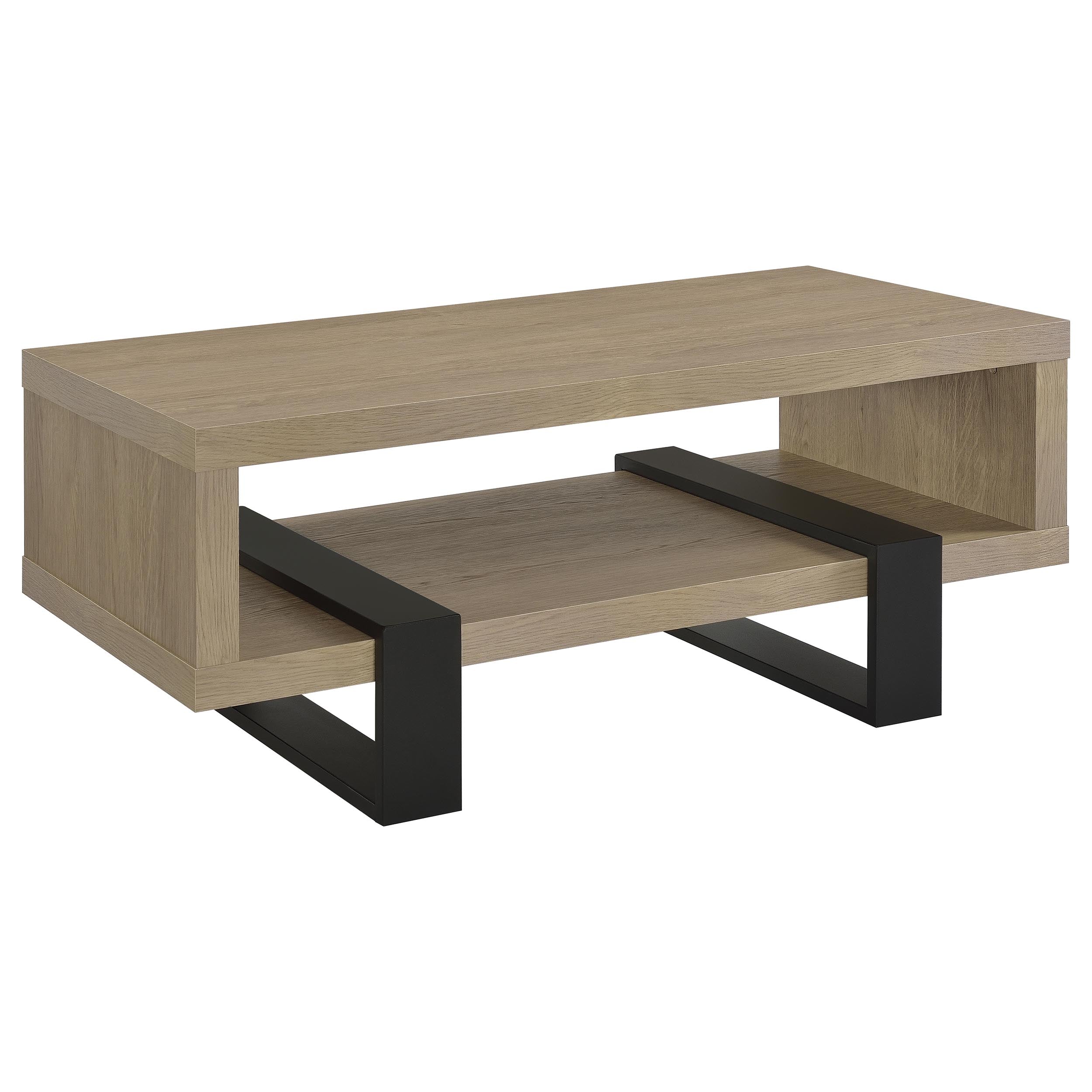 Dinard Engineered Wood Cocktail Coffee Table Latte — view 1