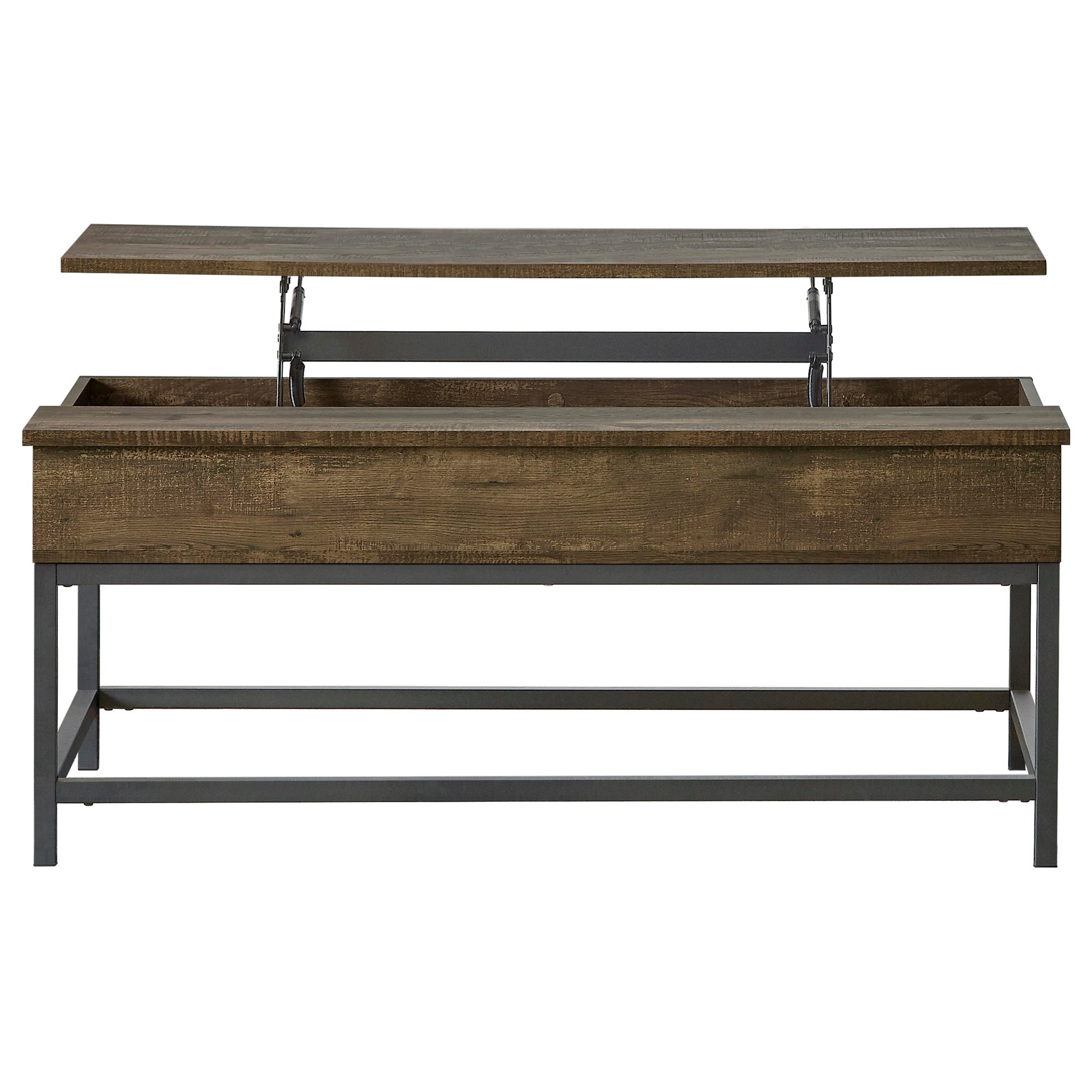 Byers 3-piece Lift Top Coffee and End Table Set Brown Oak — view 4