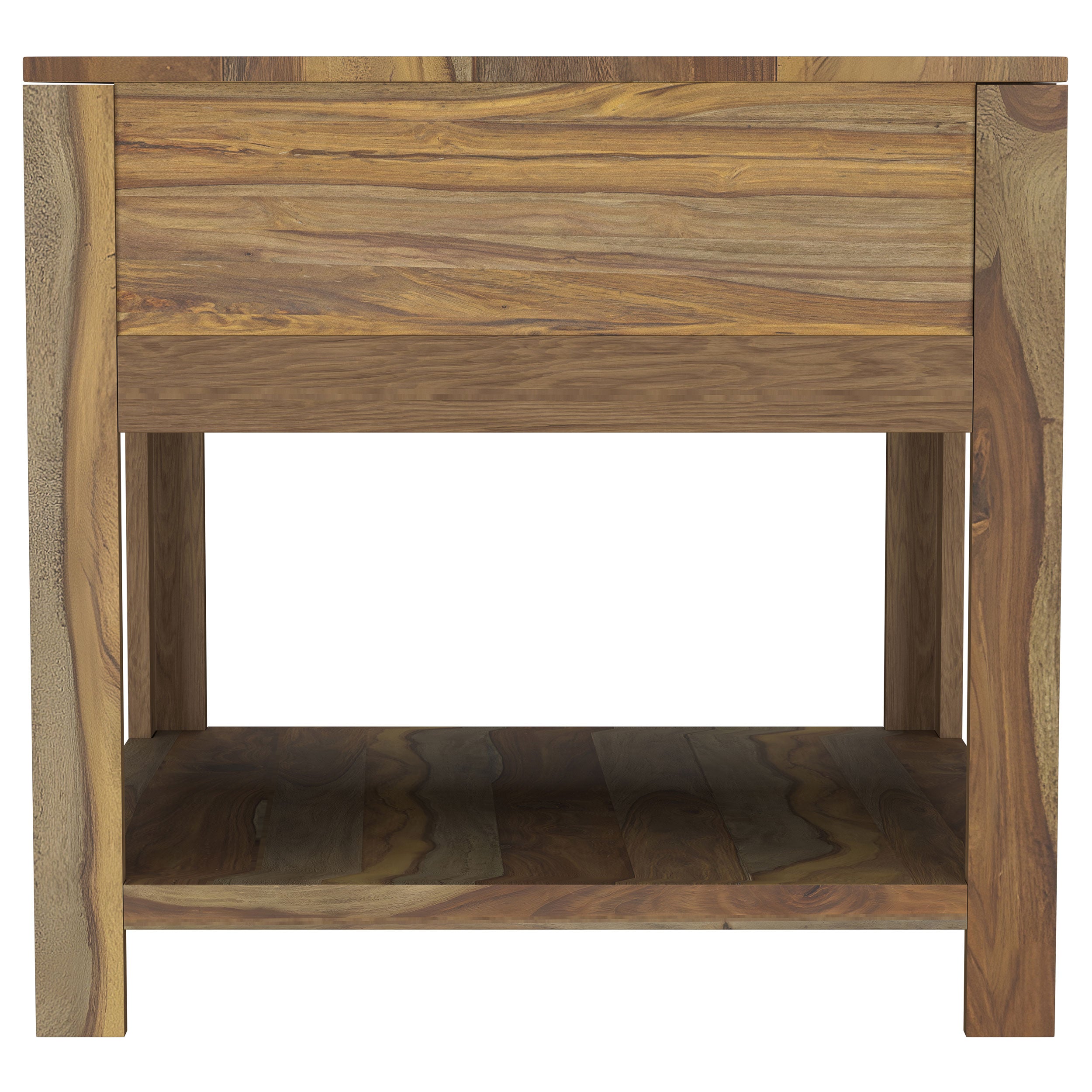 Esther 1-drawer Solid Wood Side End Table Natural Sheesham — view 5
