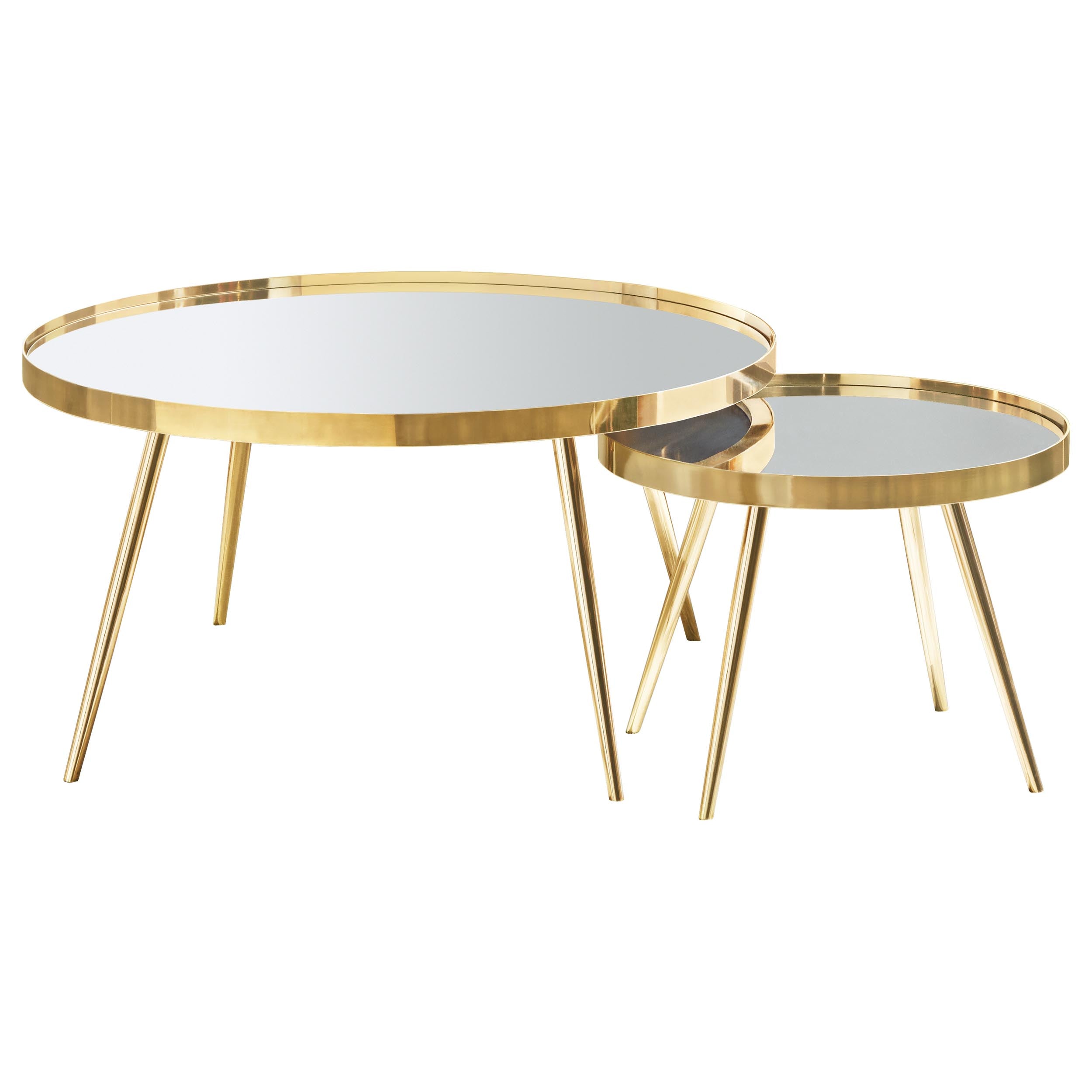 Kaelyn 4-piece Round Coffee and End Table Set Gold — view 4