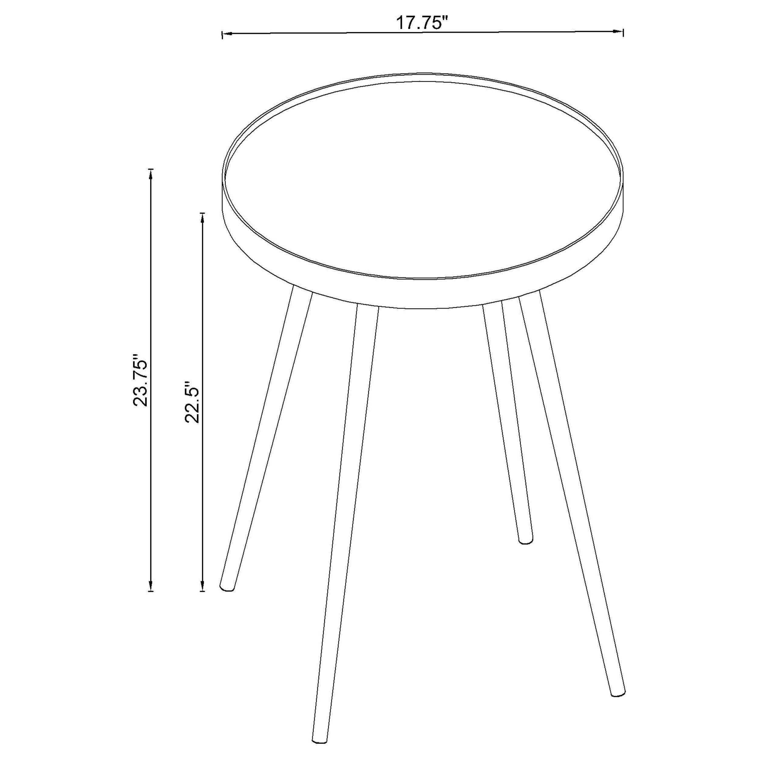 Kaelyn 4-piece Round Coffee and End Table Set Gold — view 5