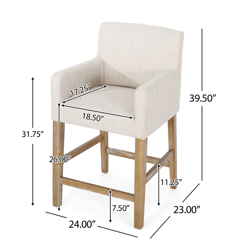 Serenitia - Upholstered Counter Chair With Straight Arm