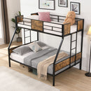 Modern Metal Bunk Bed With Dual Side Ladder And Metal Desig