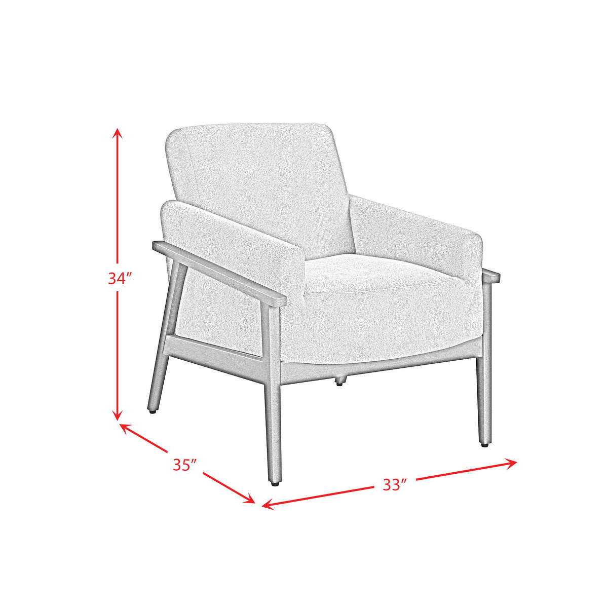 Ava Chair in Blue by Elements International, view 9