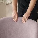 Modern Low Back Accent Upholstered Armless Living Room Chairs, Round Feet