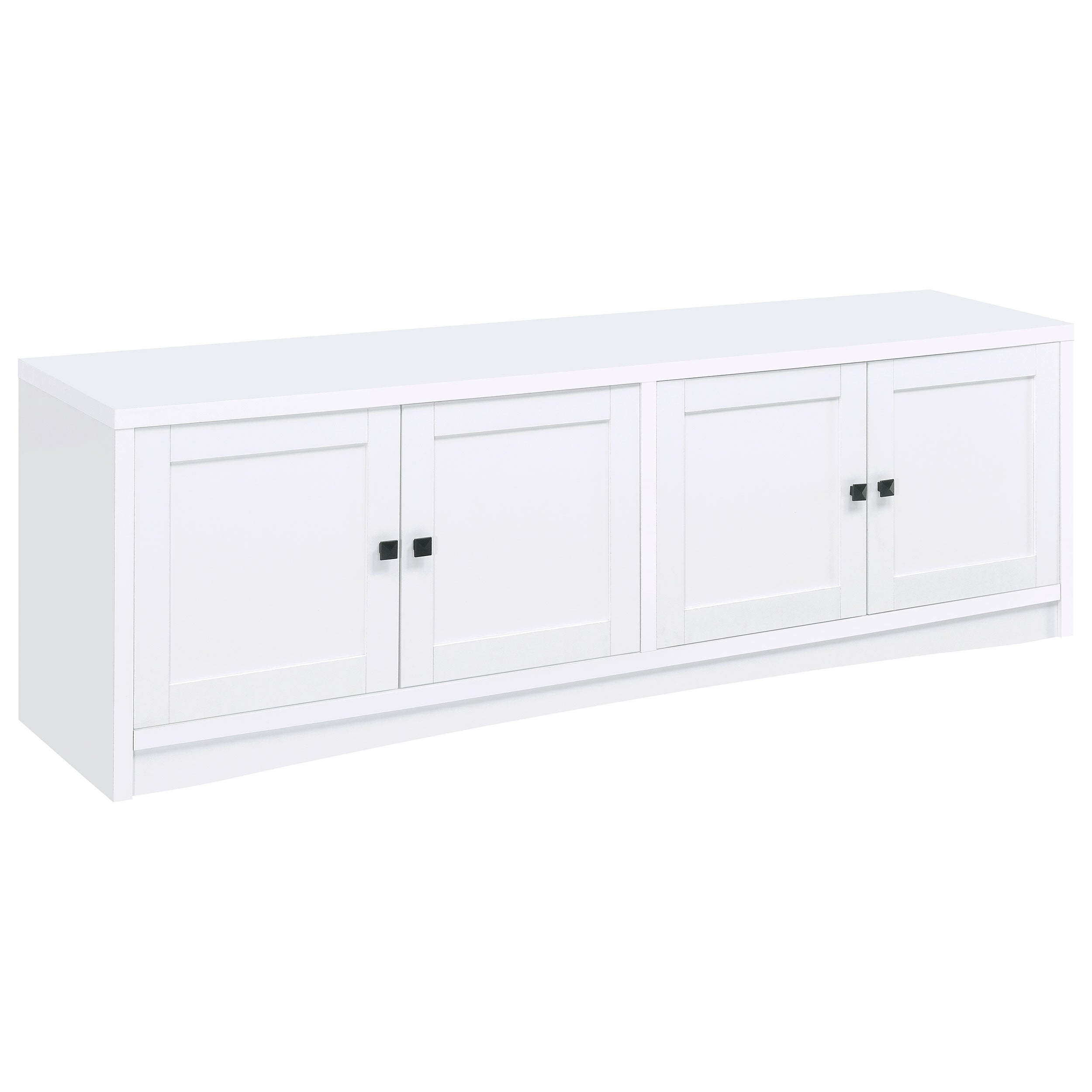 Laughlin 4-door Engineered Wood 78-inch TV Stand White — view 1