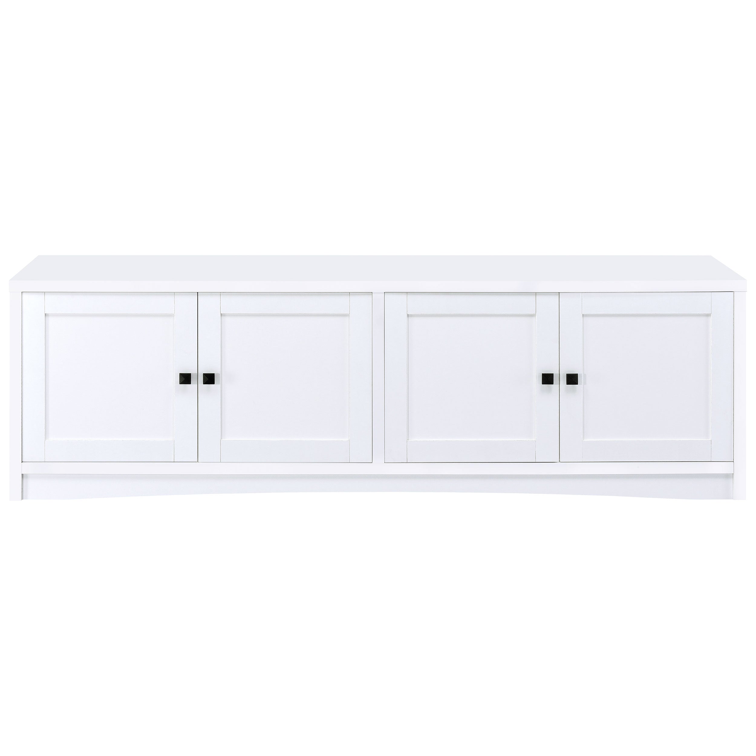 Laughlin 4-door Engineered Wood 78-inch TV Stand White — view 4