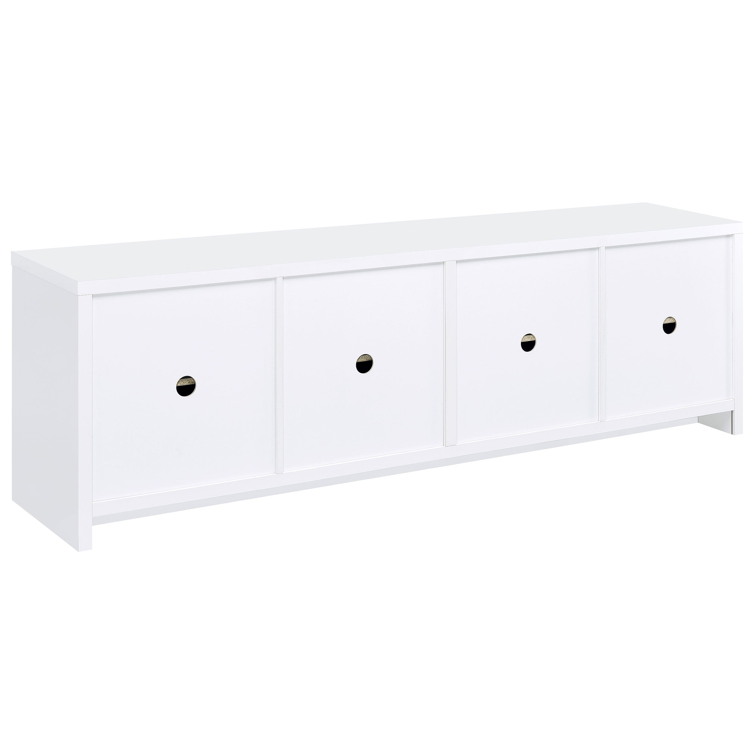 Laughlin 4-door Engineered Wood 78-inch TV Stand White — view 7