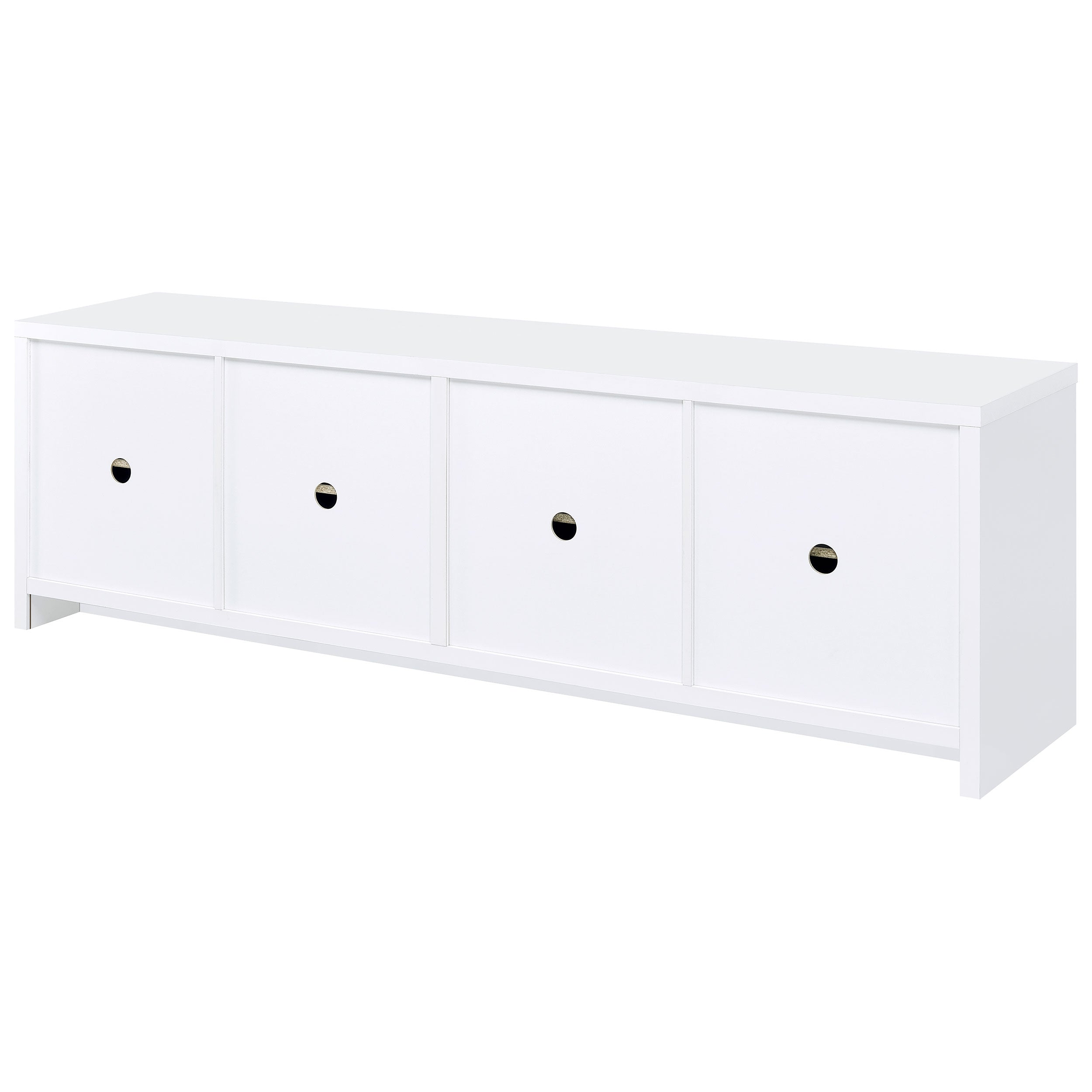 Laughlin 4-door Engineered Wood 78-inch TV Stand White — view 9