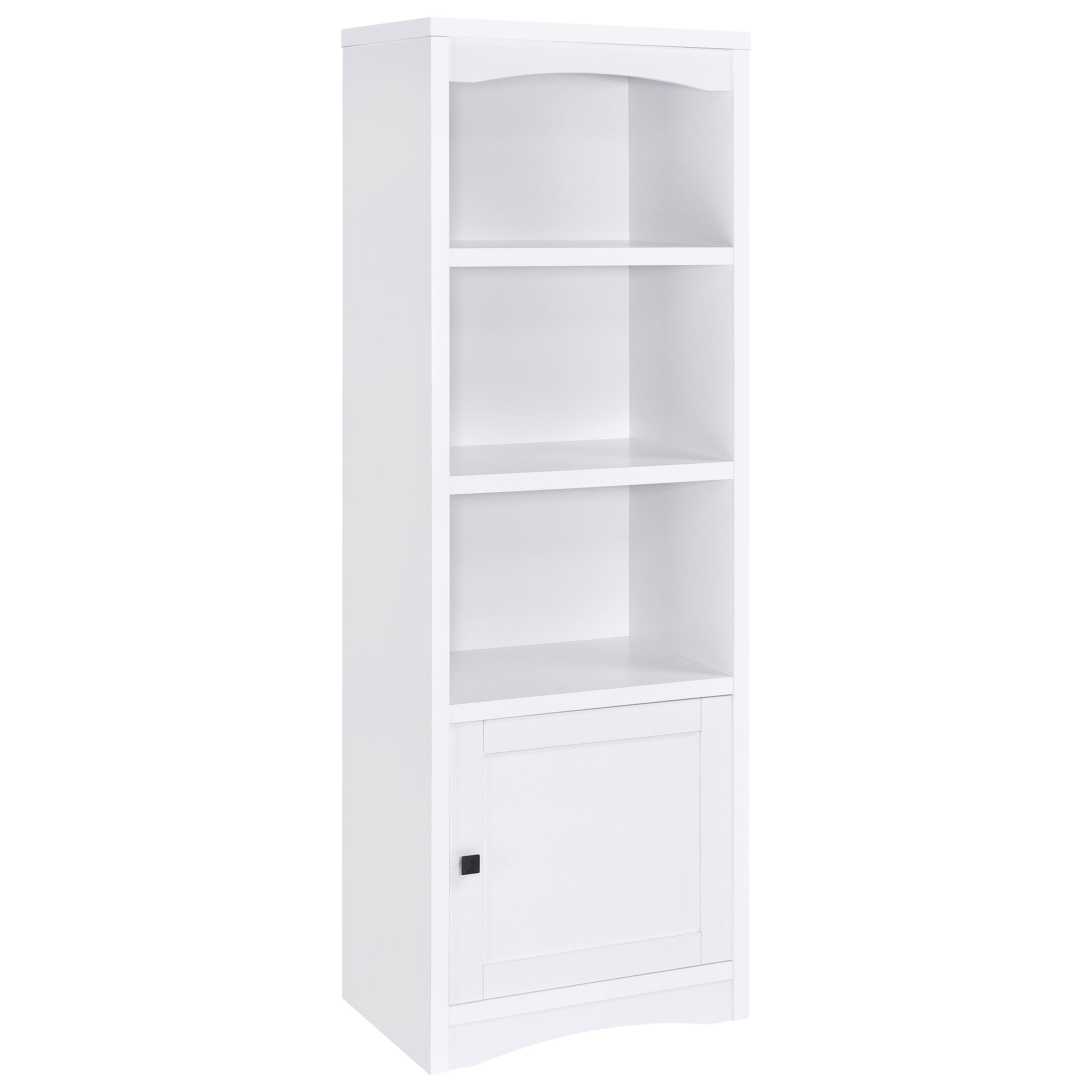 Laughlin 4-shelf Engineered Wood Media Tower White — view 1