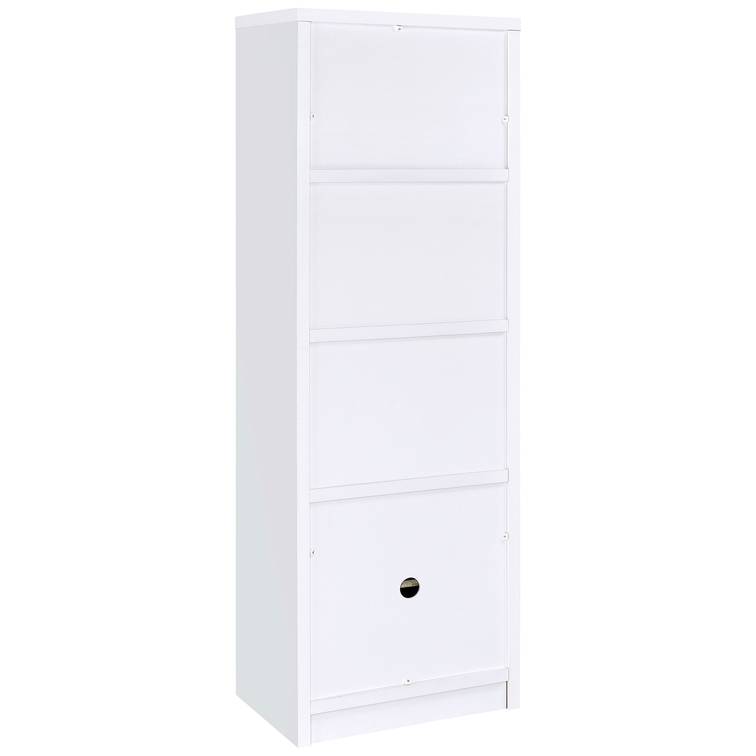 Laughlin 4-shelf Engineered Wood Media Tower White — view 7